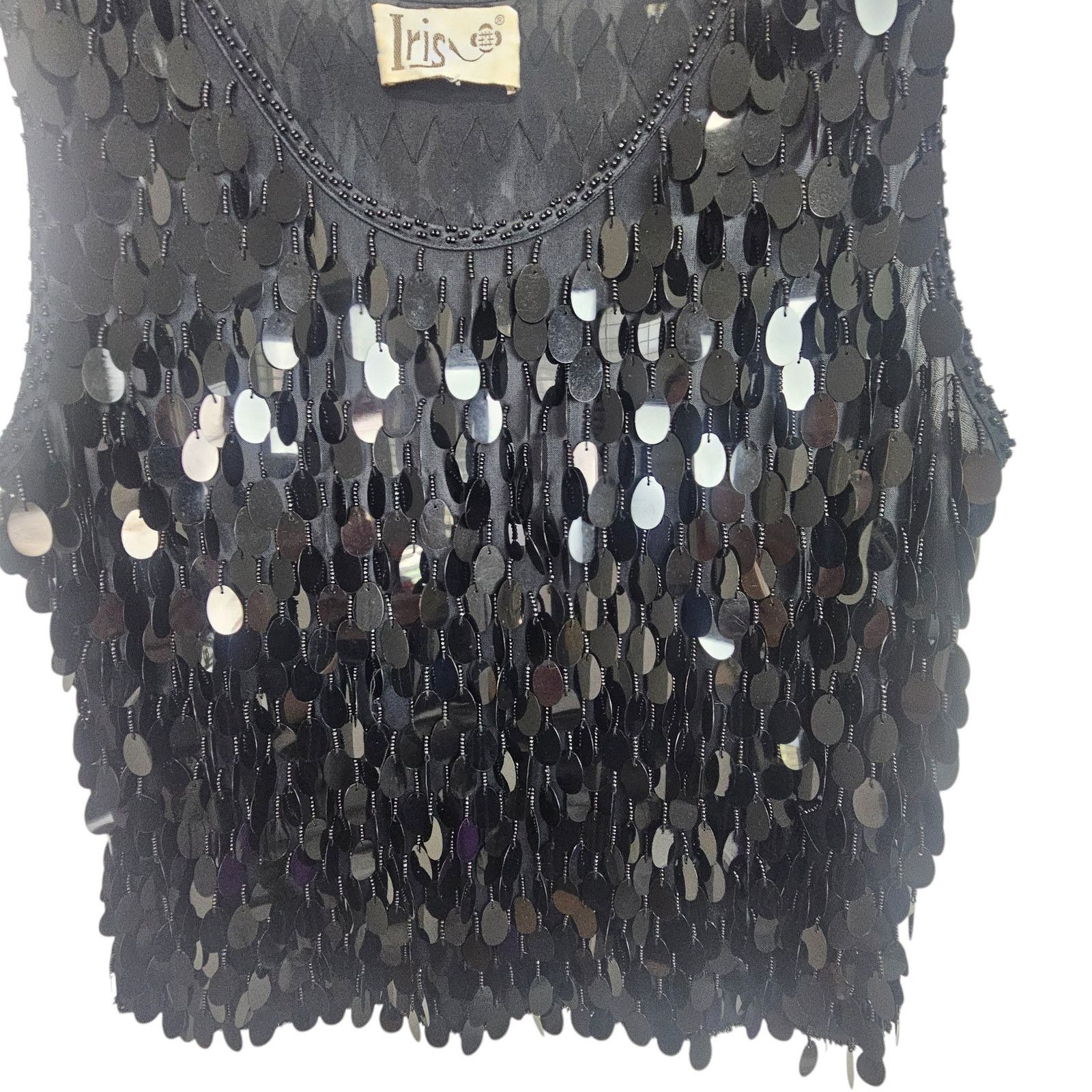 Iris von Arnim Iris Womens Sequin Tank Top M Beaded Glam Yacht Formal Party Size M / US 6-8 / IT 42-44 - 3 Thumbnail
