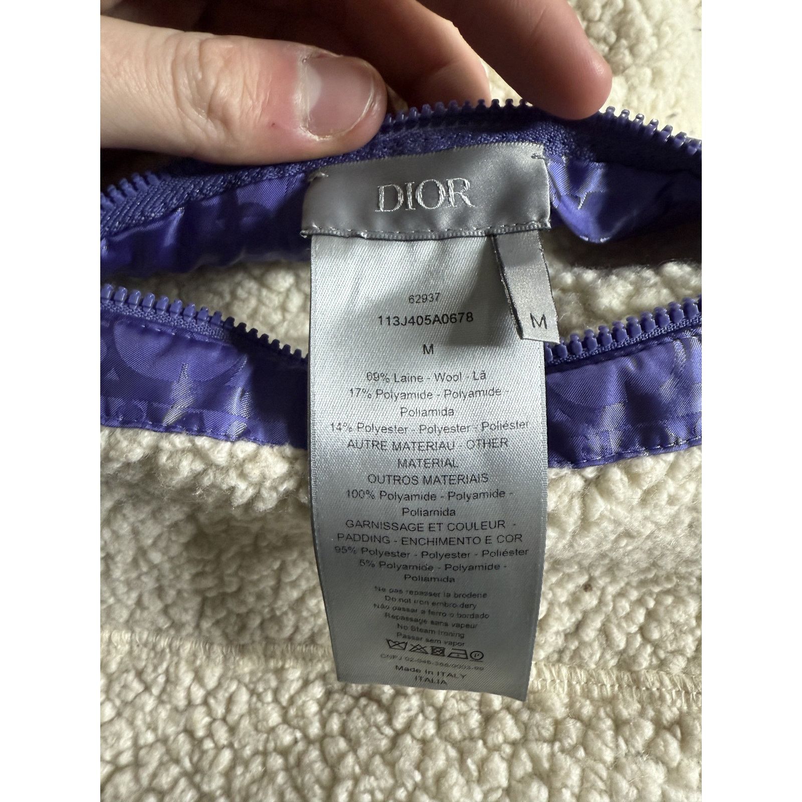 Dior Dior Fleece Jacket Purple Monogram Used Medium Size US M / EU 48-50 / 2 - 4 Thumbnail