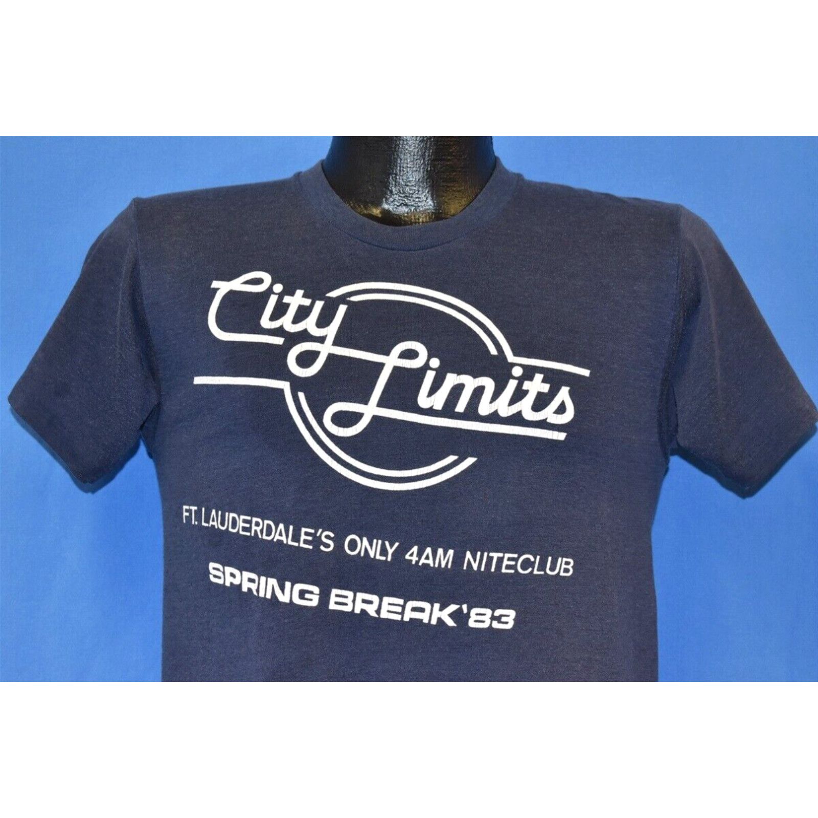 image of VTG 80's Puma City Limit 4Am Club Spring Break 83 Ft Lauderdale Florida T-Shirt S in White (Size Sm