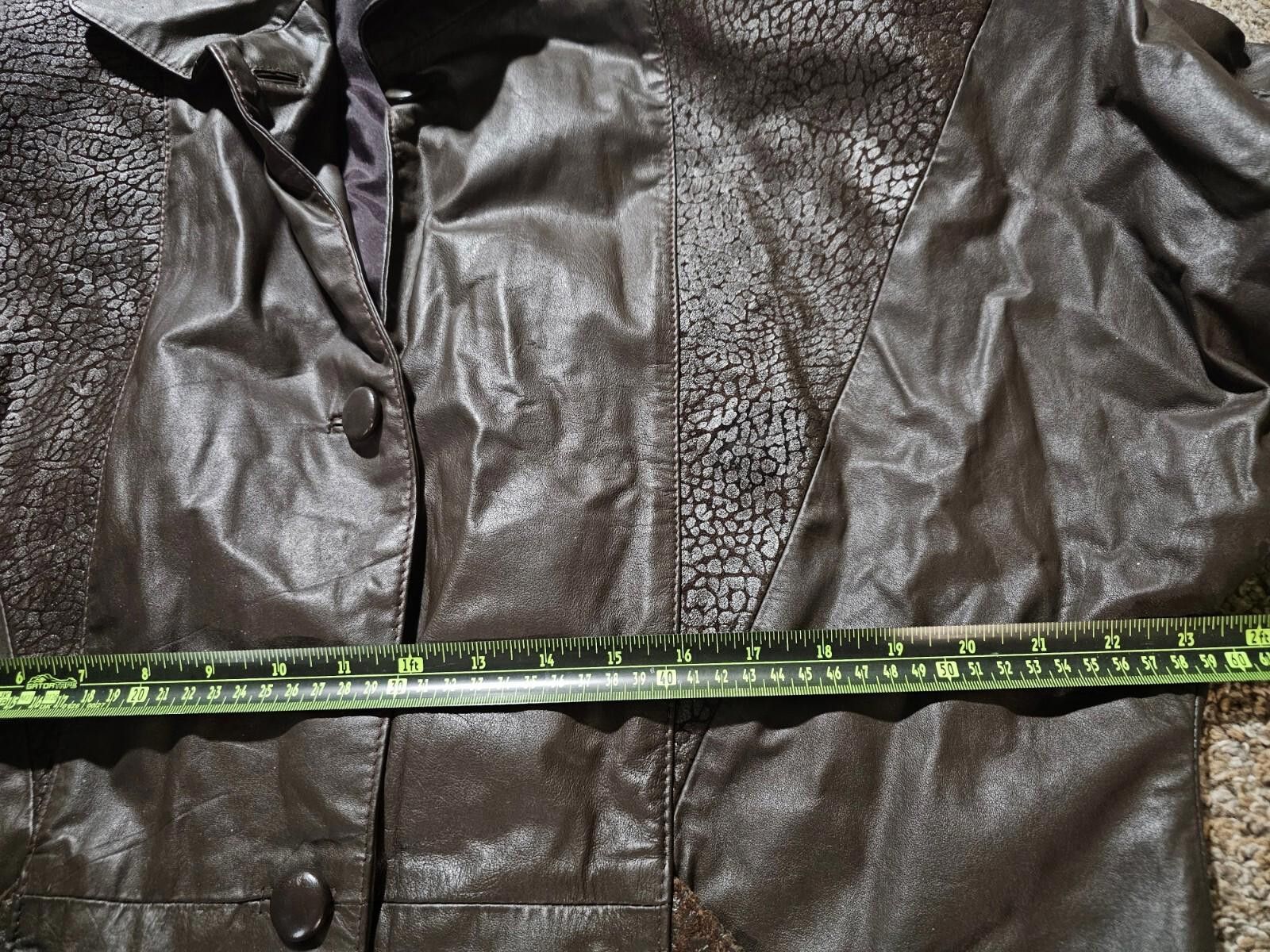 Coming Soon Comint Argentina Long Trench Style Brown Leather Jacket S Size S / US 4 / IT 40 - 6 Thumbnail