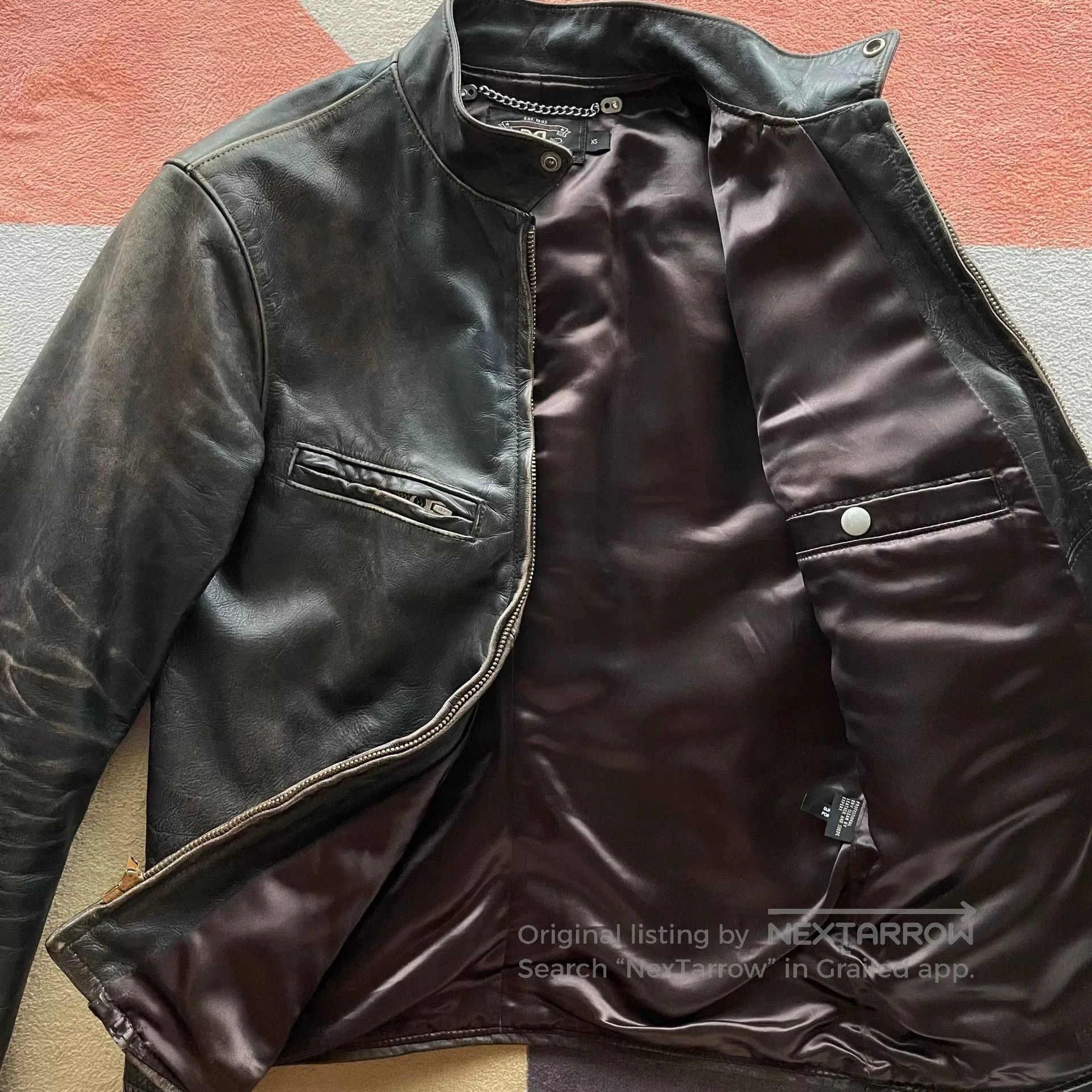 RRL Ralph Lauren RRL J100 Chain Version Leather Jacket. Size US XS / EU 42 / 0 - 2 Thumbnail