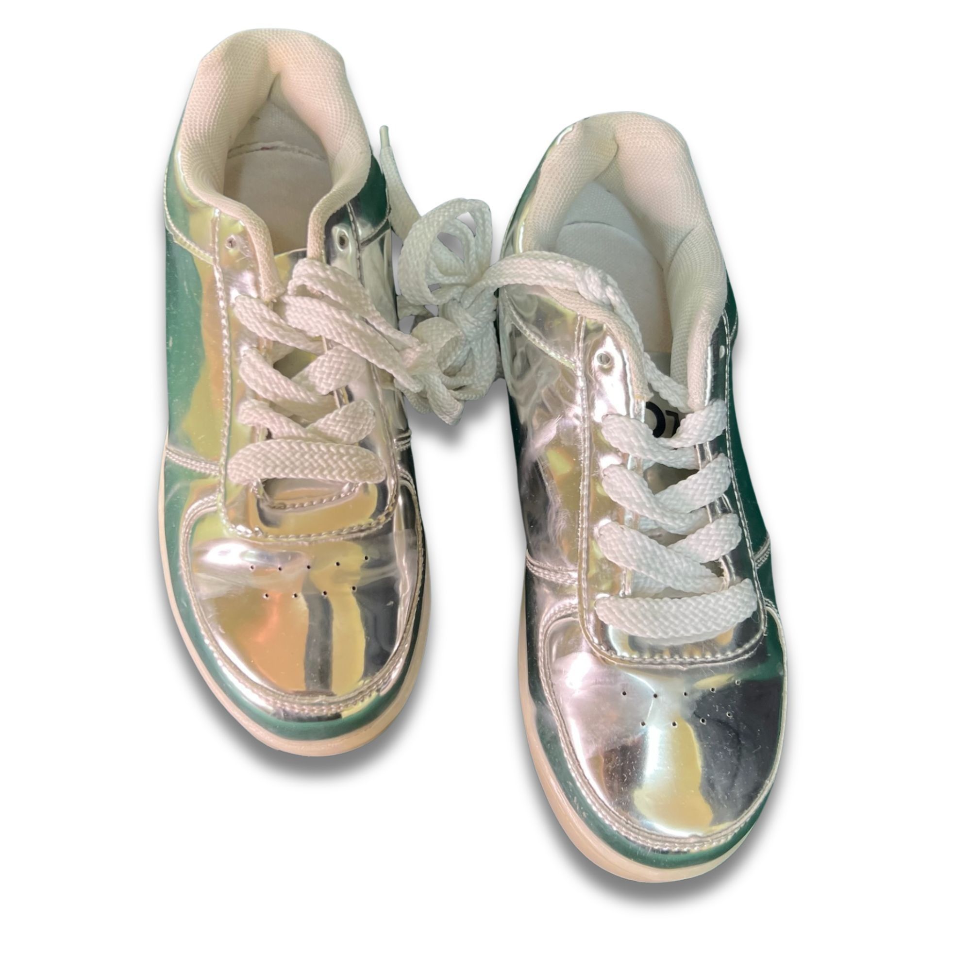 Other LEDZ Silver Mirrored Led Rechargeable Sneakers Metallic Irid Size US 5.5 / IT 35.5 - 2 Thumbnail