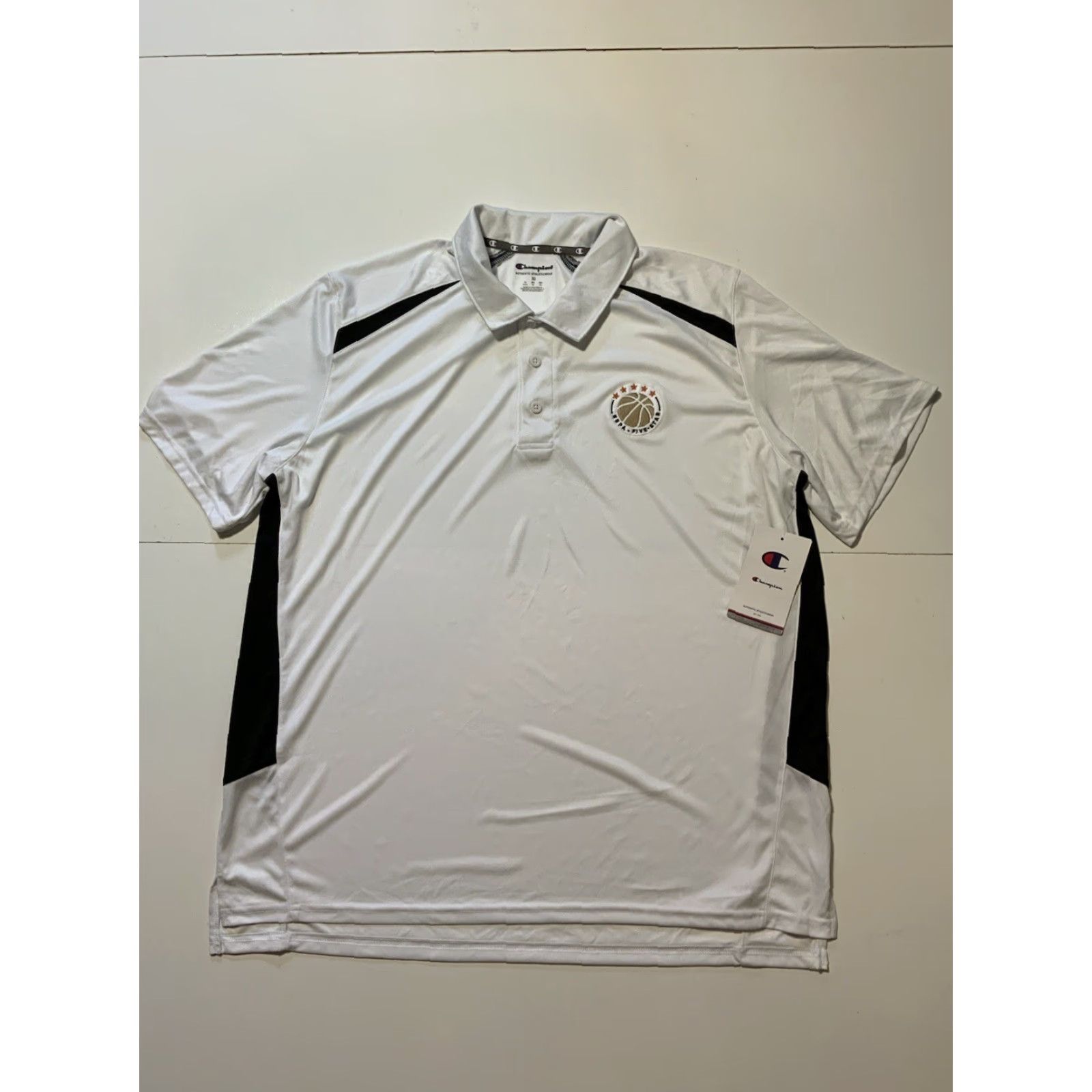 Champion NWT Champion NBPA Five Star Basketball Camp Coaches Polo S/S Shirt XL Mens Multicolor Stars Basketball Polo S/S shirt Size US XL / EU 56 / 4 - 3 Thumbnail