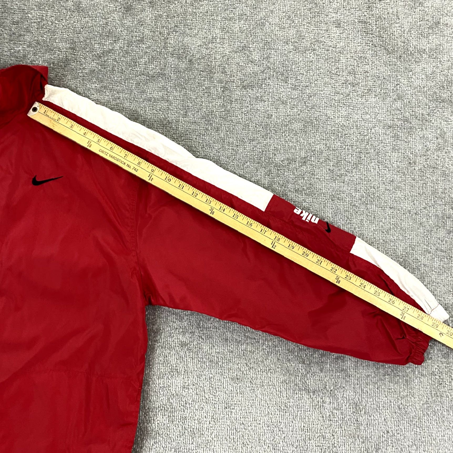 Nike VINTAGE Nike Jacket Womens XL Red White Full Zip Windbreaker 90s Track Windbreaker Size XL / US 12-14 / IT 48-50 - 7 Thumbnail