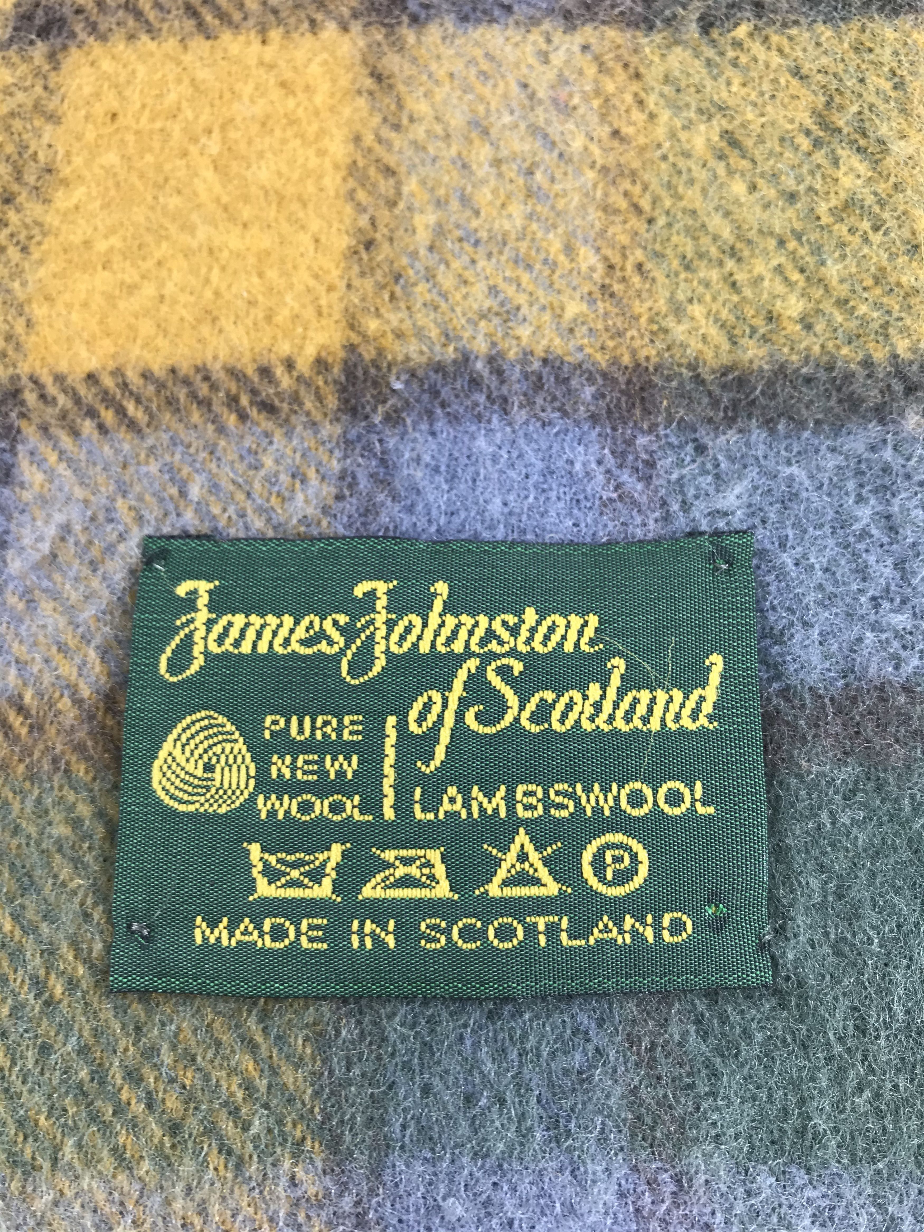 Johnstons Of Elgin James Johnston Tartan Wool Scarf Muffler V149 Size ONE SIZE - 4 Thumbnail