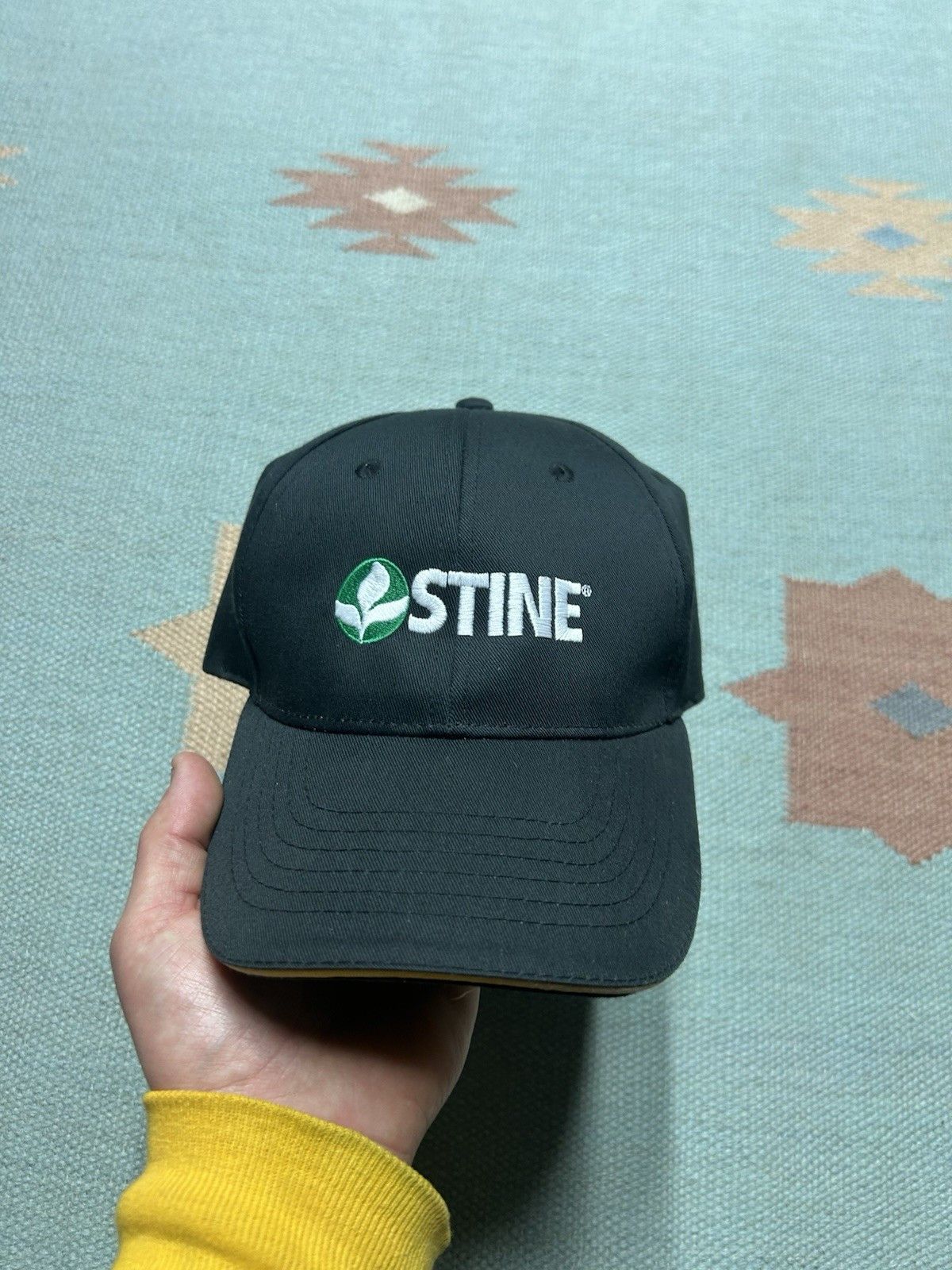 Vintage Stine strapback hat seed farm embroidered logo black Size ONE SIZE - 2 Thumbnail