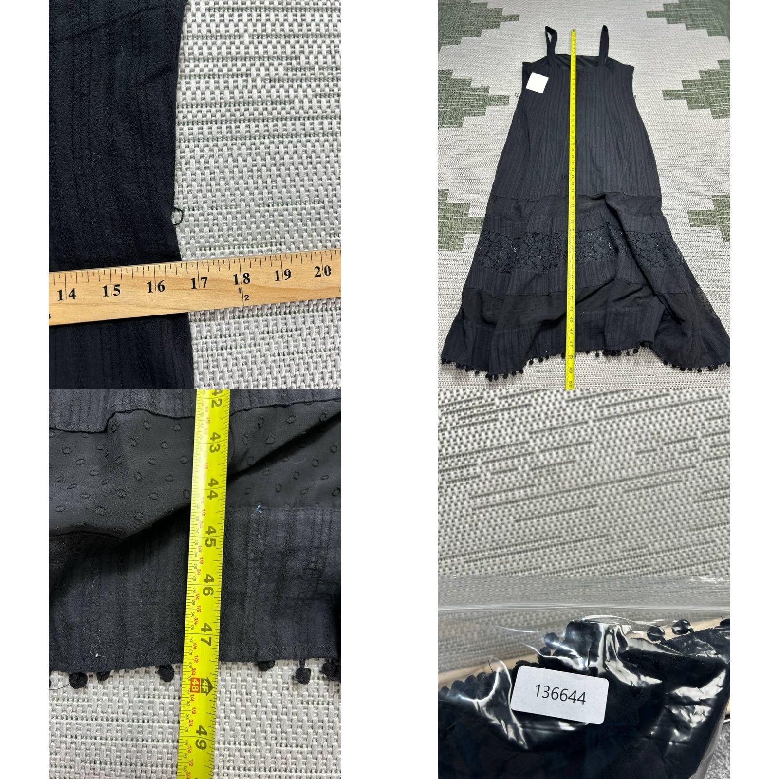 Lulus Lulus Dress Womens L Black Cotton Knit Midi Size L / US 10 / IT 46 - 8 Thumbnail