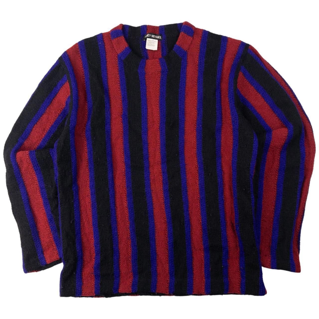 Issey Miyake Vintage Issey Miyake Striped Knit Jumper Size L Size US L / EU 52-54 / 3 - 1 Thumbnail