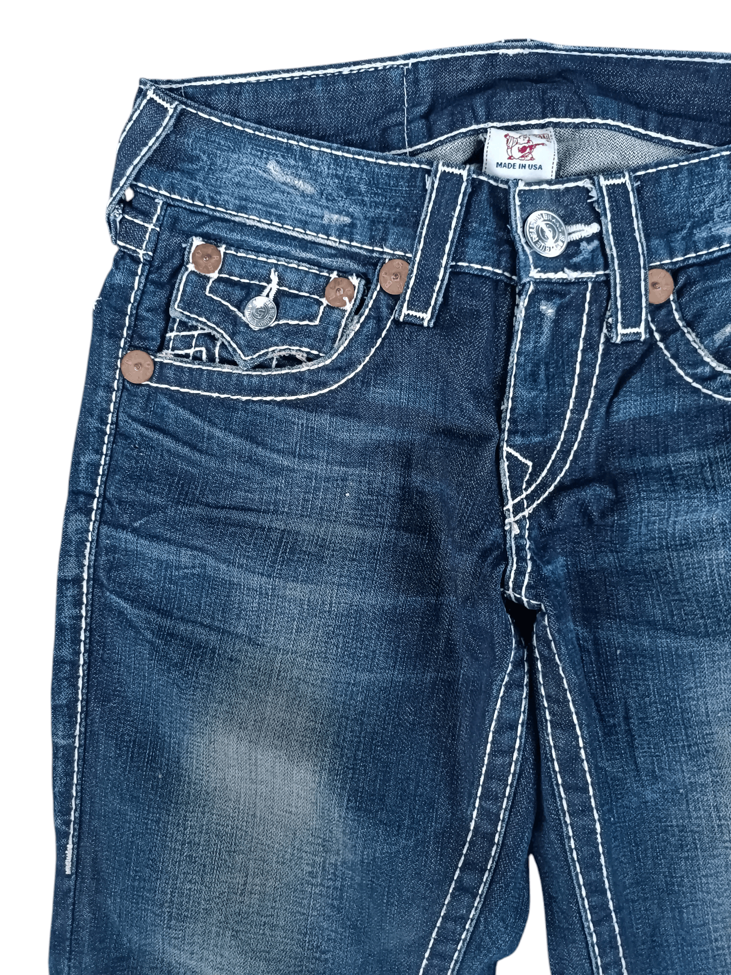True Religion Vintage 2000 True Religion Billy Big T Grunge Flare Jeans Size US 30 / EU 46 - 11 Thumbnail