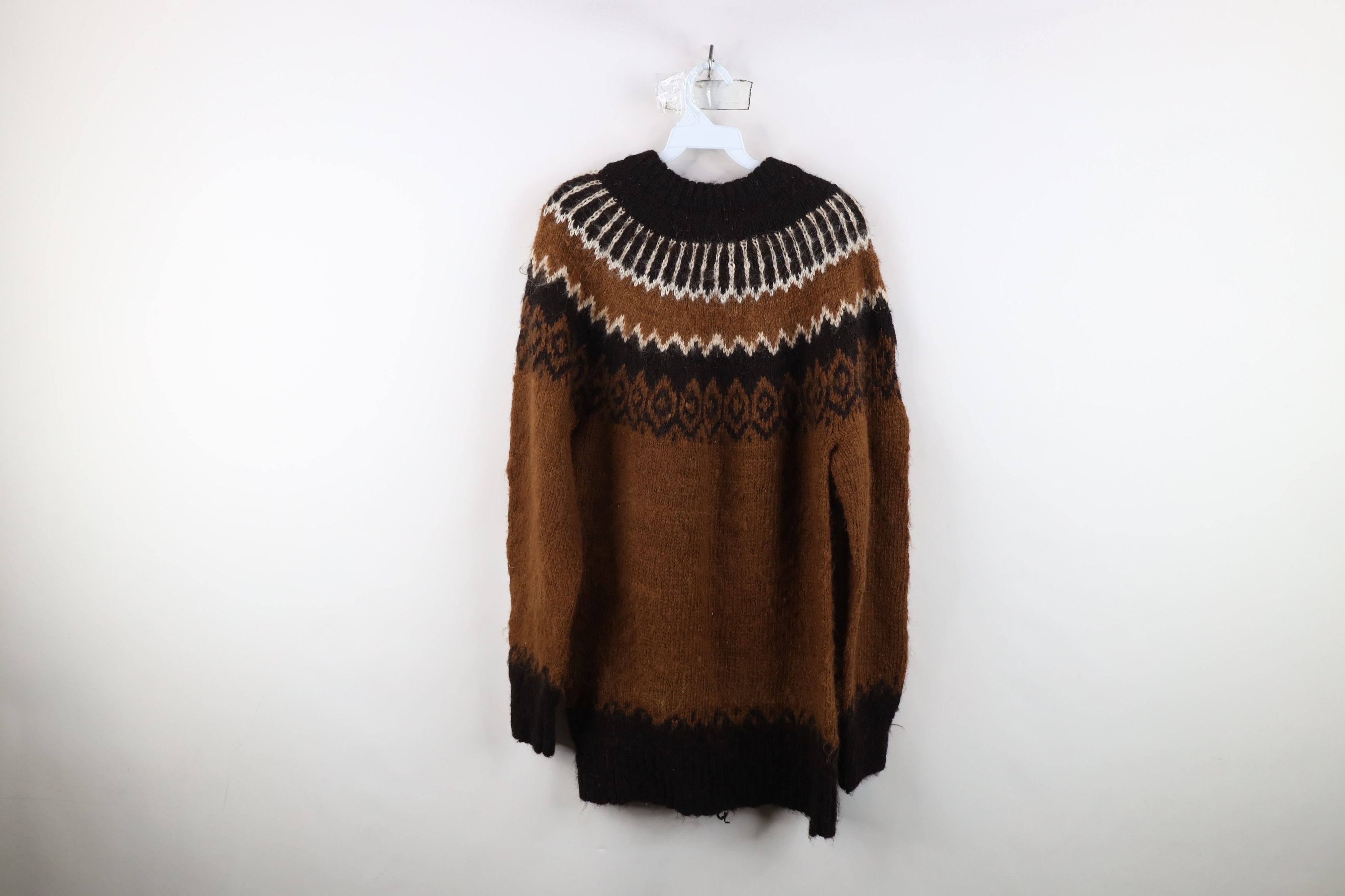 Vintage Vintage 90s Streetwear Alpaca Wool Knit Crewneck Sweater Size L / US 10 / IT 46 - 10 Thumbnail