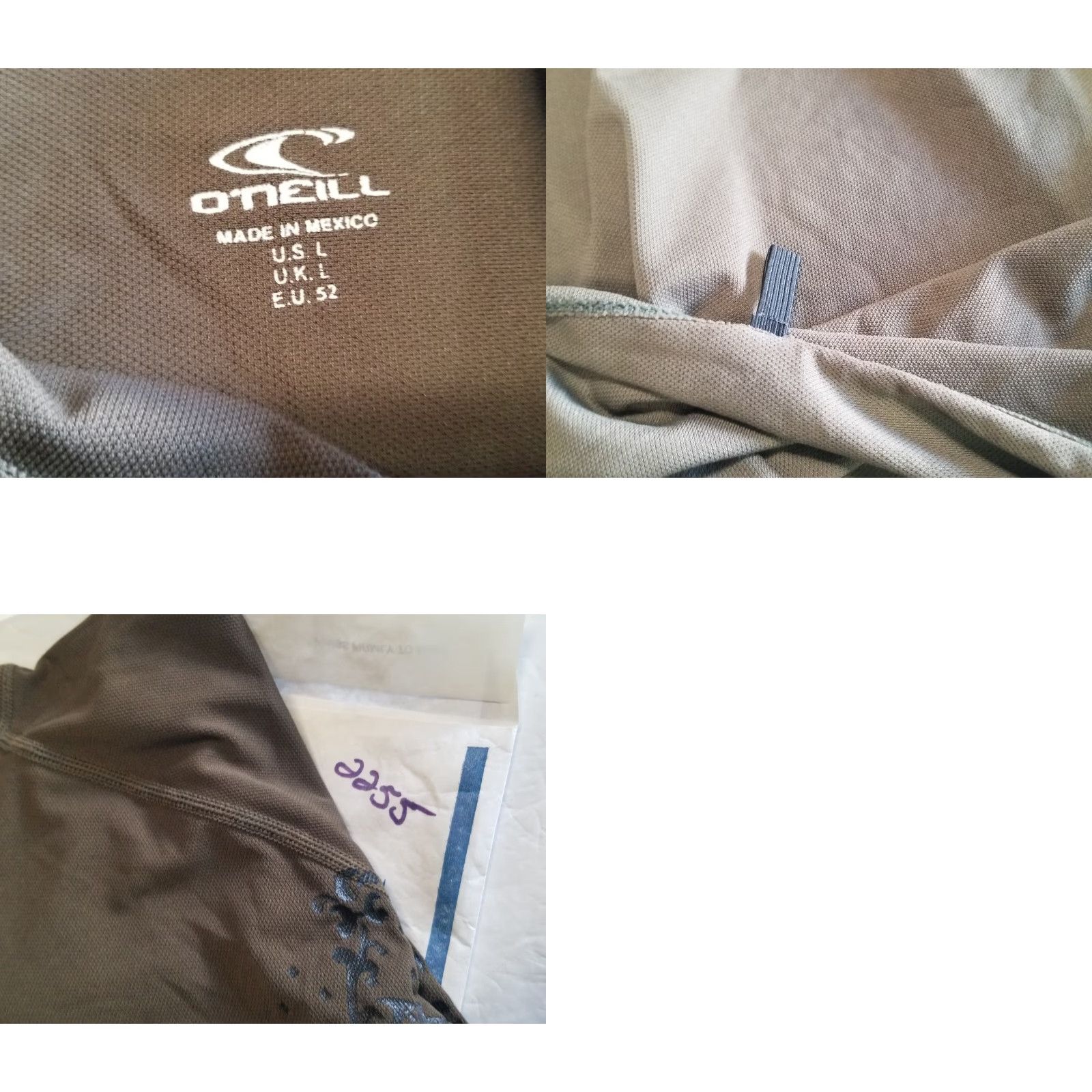 O'Neill O'Neill Shirt Mens Large Brown Stretch Blend Crew Neck Short Sleeve T-Shirt Regular Knit Logo Button Brown Size US L / EU 52-54 / 3 - 8 Thumbnail