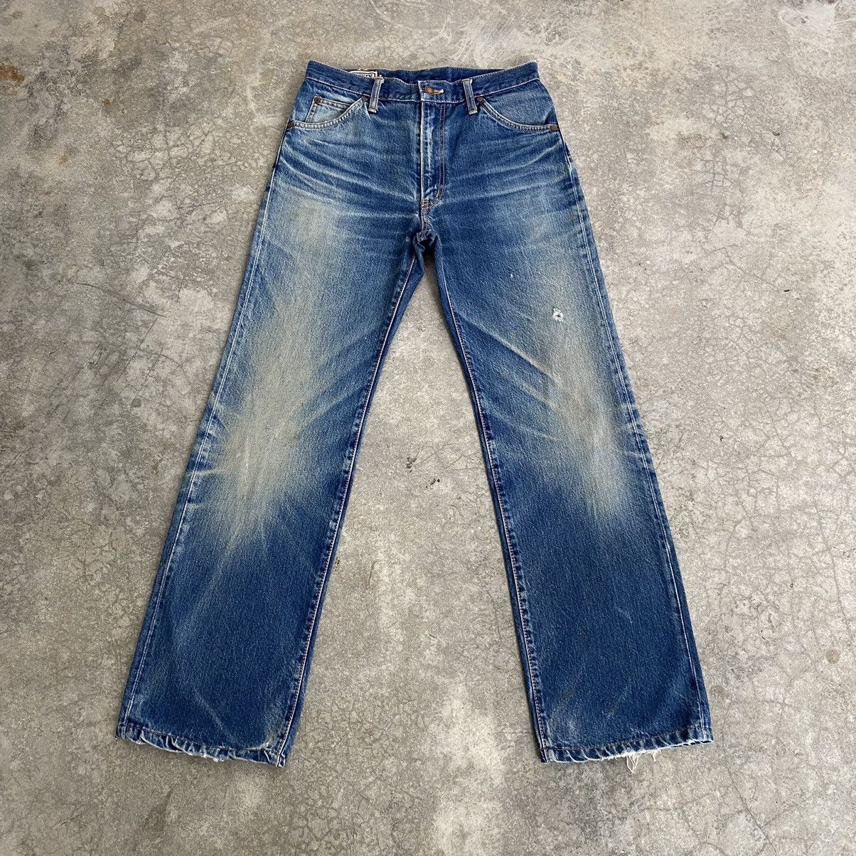 image of Size 29X29 Vintage Edwin Faded Honeycomb Denim Jeans in Faded Blue, Men's