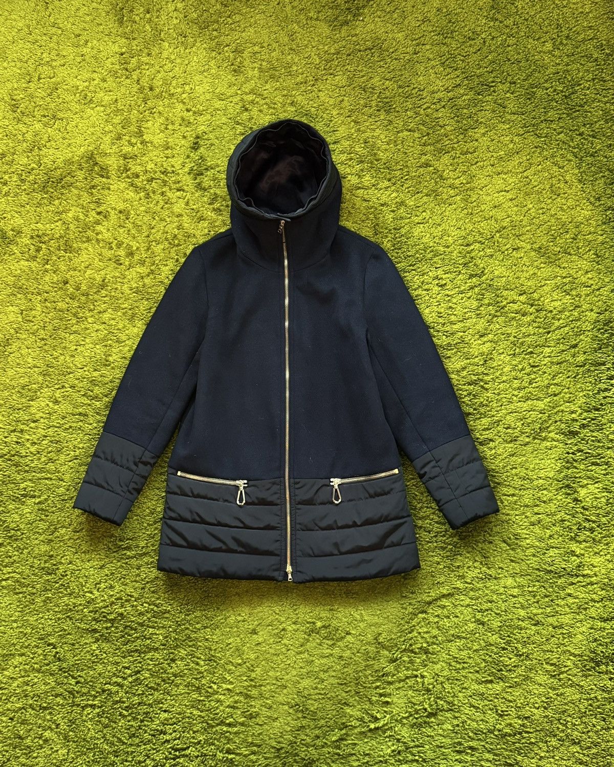 Designer × Sandro Sandro Paris oldmoney style quilted wool parka hooded coat Size S / US 4 / IT 40 - 1 Thumbnail