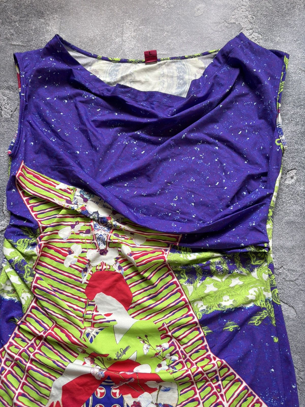 Jean Paul Gaultier Save The Queen Sun JPG Style Y2K Geisha Abstract Print Dress Size L / US 10 / IT 46 - 5 Thumbnail