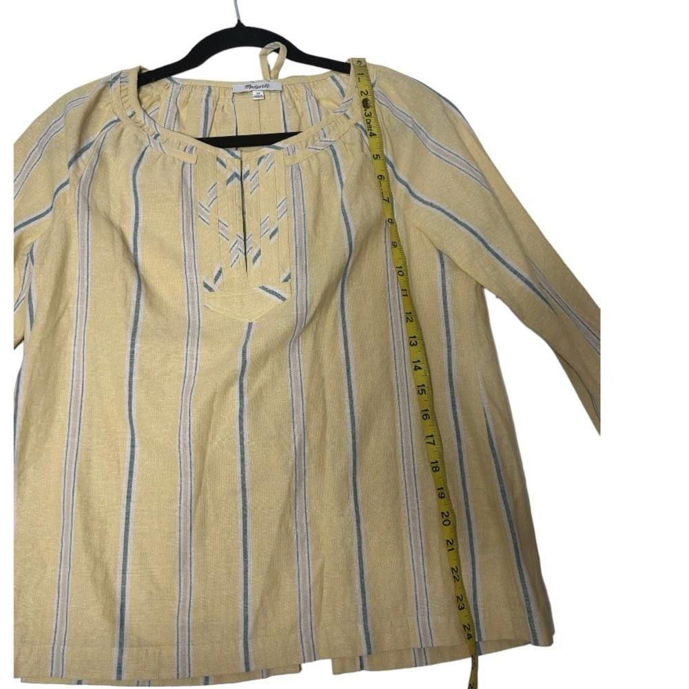 Madewell Madewell l NWT Tie-Back Peasant Top in Atlantic Stripe XS Size XS / US 0-2 / IT 36-38 - 6 Thumbnail