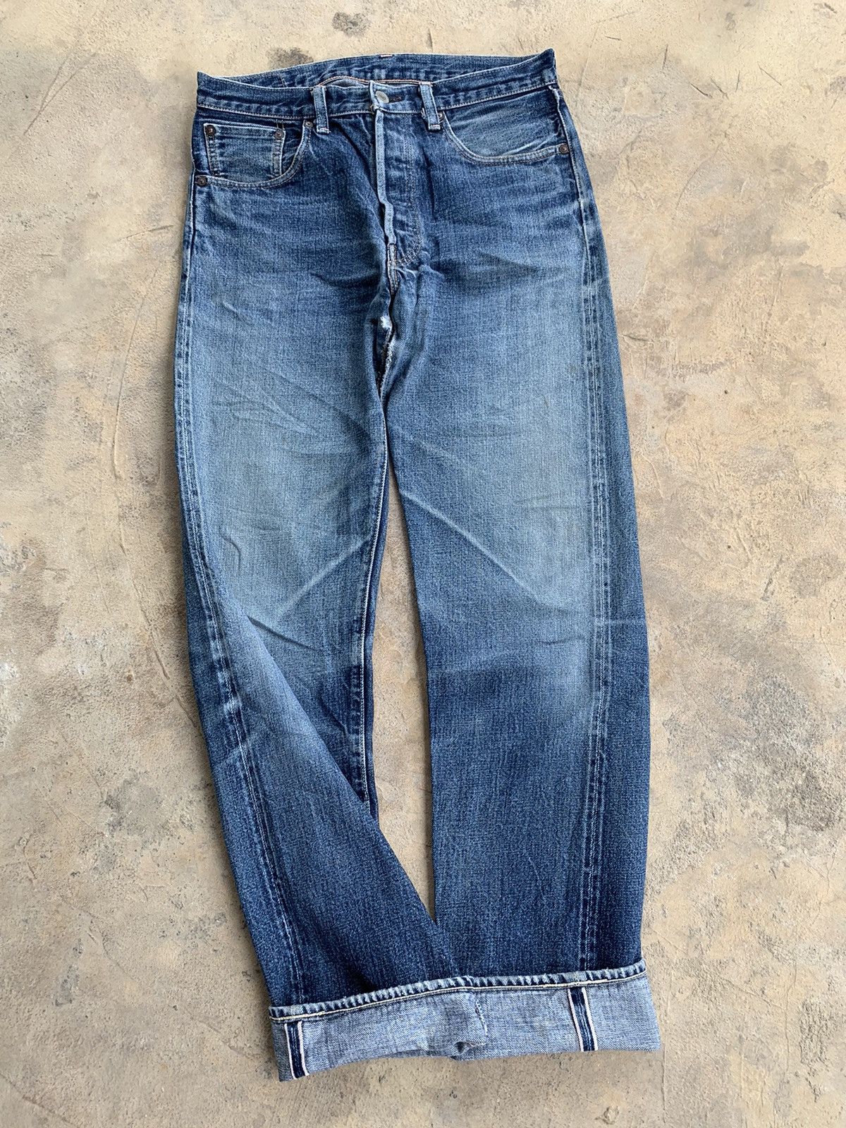 Levi's Vintage Levis Big E 501XX Selvedge Distressed Denim Size US 30 / EU 46 - 5 Thumbnail