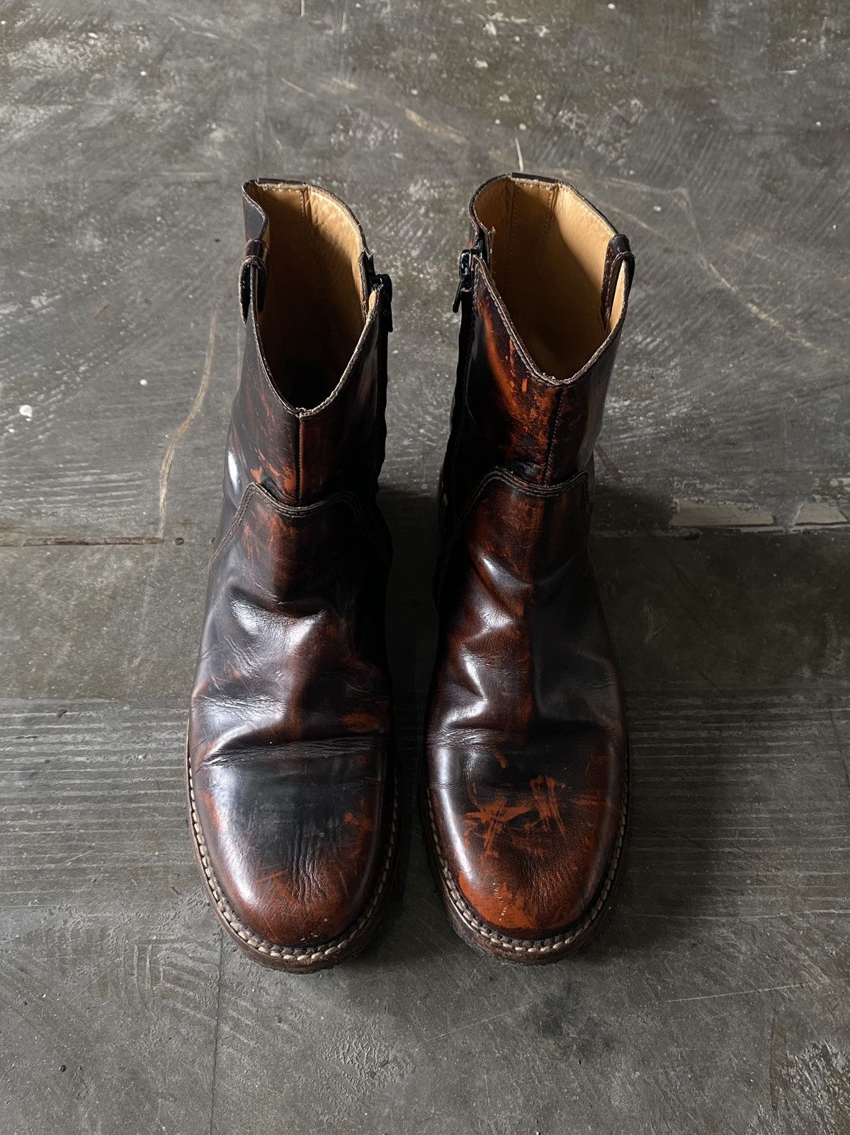 Maison Margiela Maison Margiela Russet Patina Ankle Boots Size US 7 / EU 40 - 3 Thumbnail