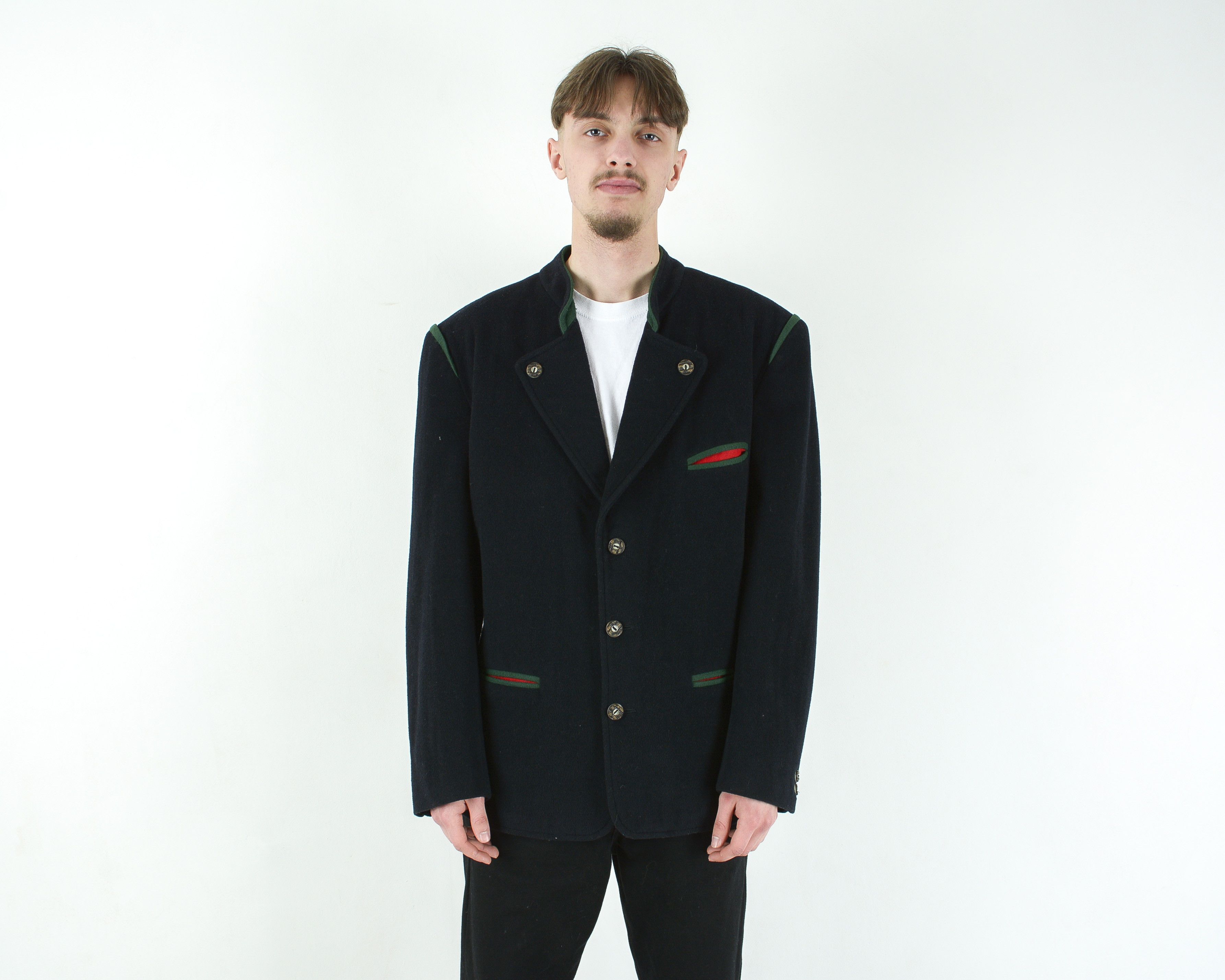 Vintage Blazer UK 40 US Wool Cashmere Jacket Trachten Coat Suit M Size 40R - 1 Thumbnail