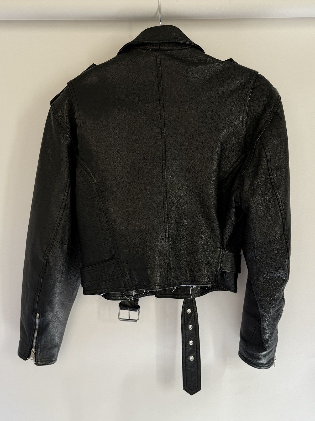 Vintage Vintage Womens Black Leather Jacket Size M / US 6-8 / IT 42-44 - 3 Thumbnail