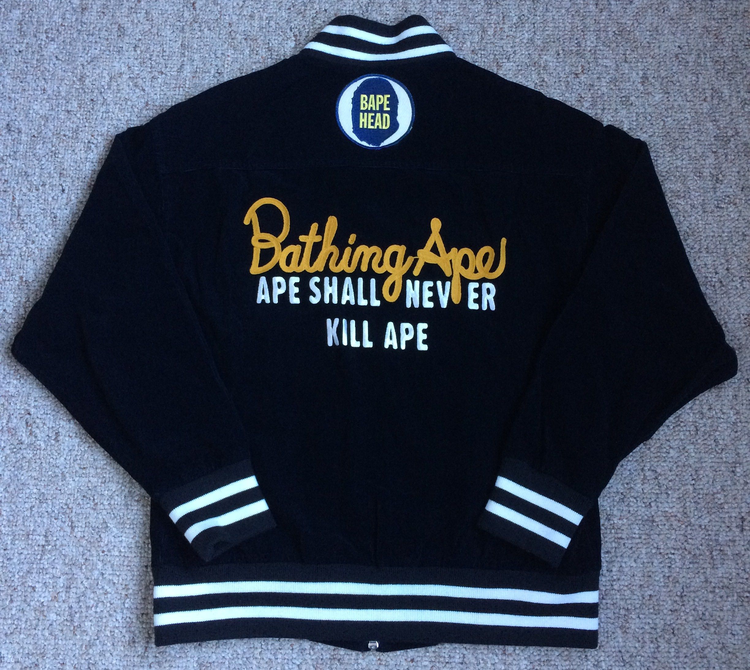Bape OG Bape Ape Shall Never Kill Ape Corduroy Varsity Jacket Size US M / EU 48-50 / 2 - 1 Thumbnail