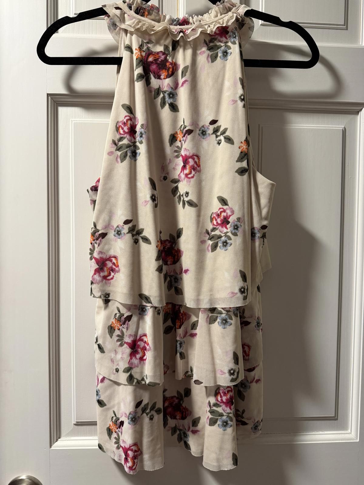 Other White House Black Market Floral Tiered Ruffle Dress Medium Size M / US 6-8 / IT 42-44 - 3 Thumbnail
