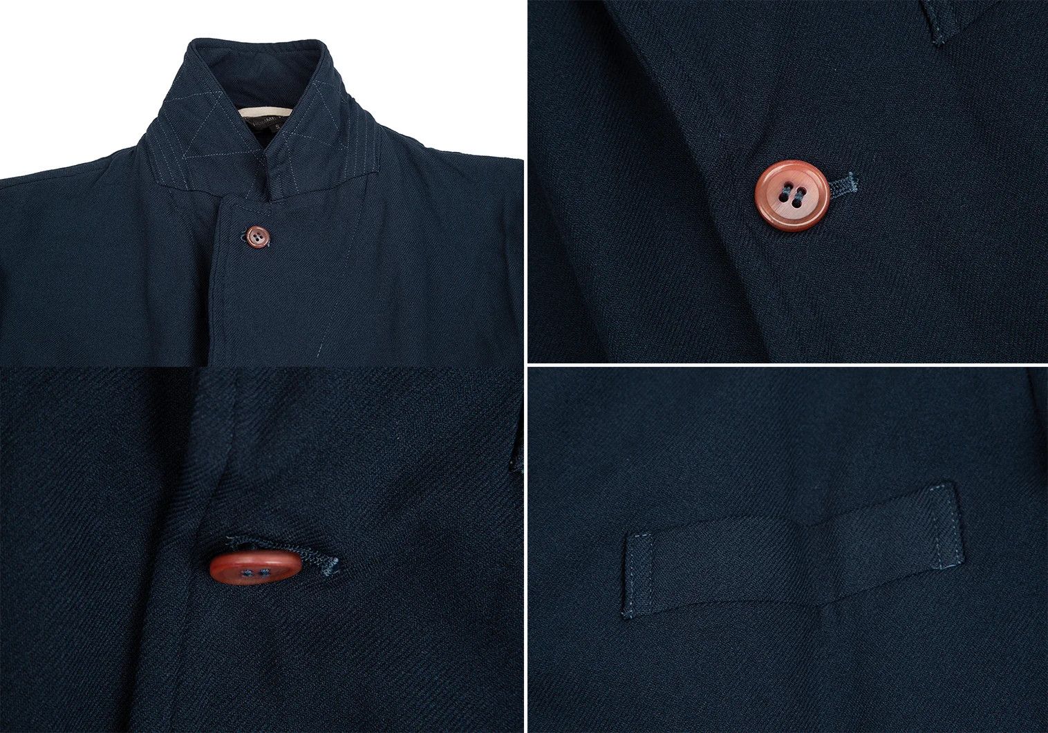 Comme des Garcons Homme Plus Seamline Design Polyester Jacket in Navy Blue, Size S Size US S / EU 44-46 / 1 - 3 Thumbnail