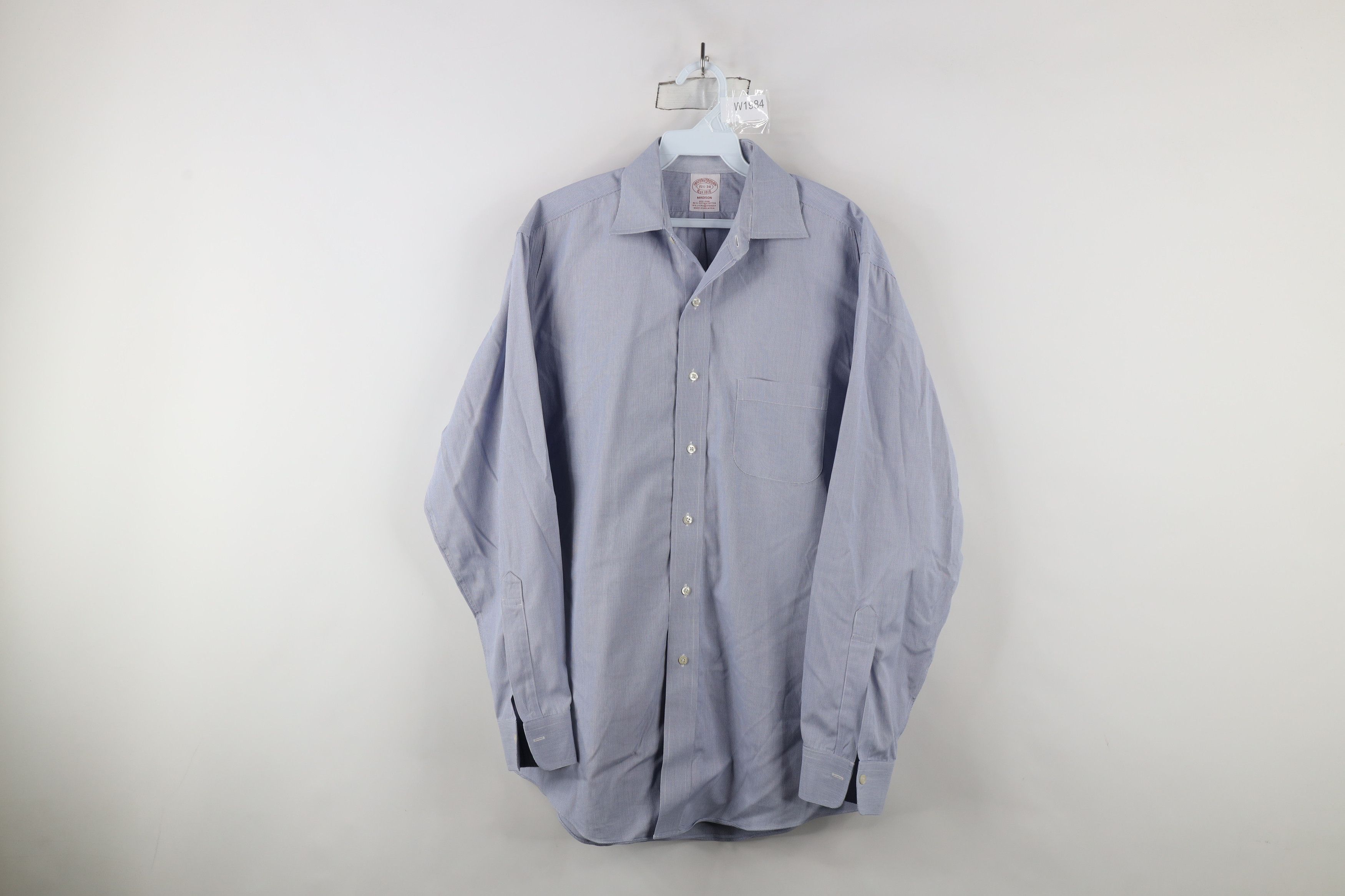Brooks Brothers × Vintage Vintage Brooks Brothers Stretch Cotton Button Shirt Blue Size US M / EU 48-50 / 2 - 1 Thumbnail