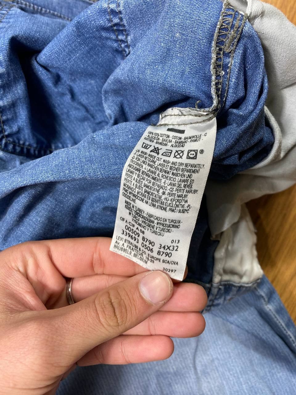 Japanese Brand × Levi's Crazy Crash Dirty Baggy Faded Jean Japan Avant Garde Style Size US 34 / EU 50 - 4 Thumbnail