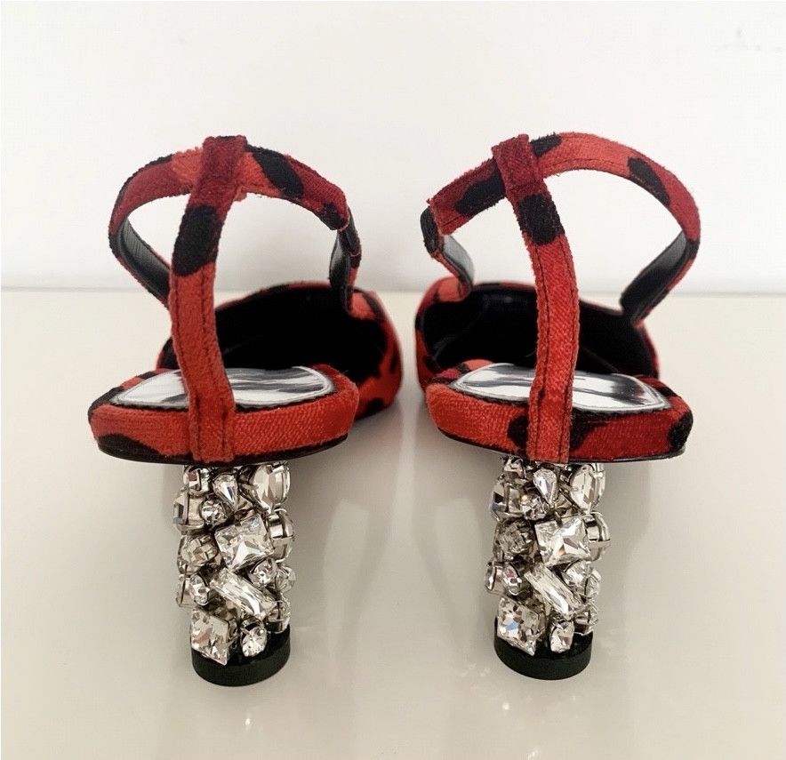 Tom Ford Auth TOM FORD Animalier Red Velvet Slingbacks - Sz 39 Size US 9 / IT 39 - 2 Thumbnail