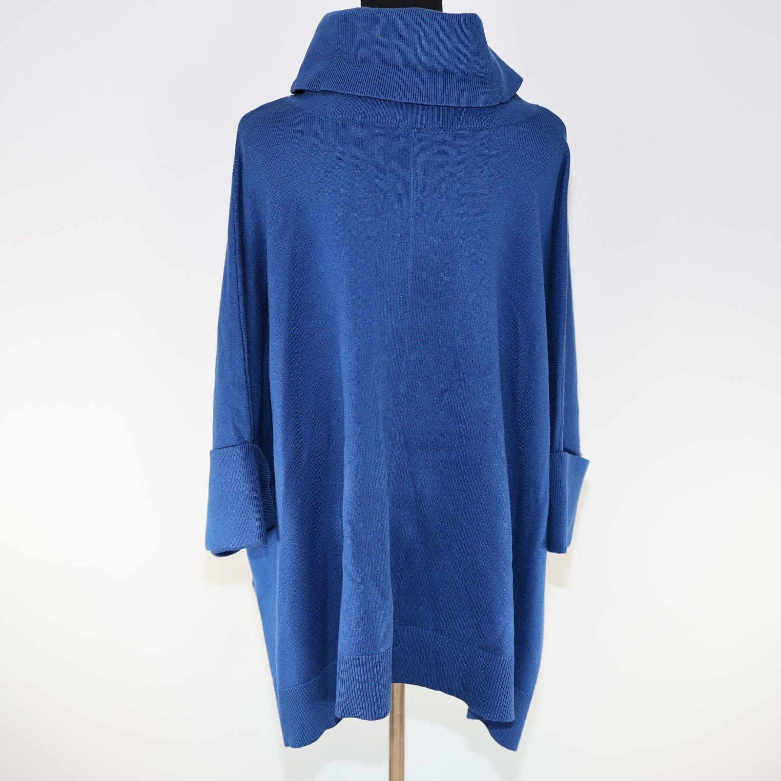Chicos CHICO'S Fringe Cowl Neck Cashmere Blend Poncho Sz L/XL $119 Size XL / US 12-14 / IT 48-50 - 5 Thumbnail