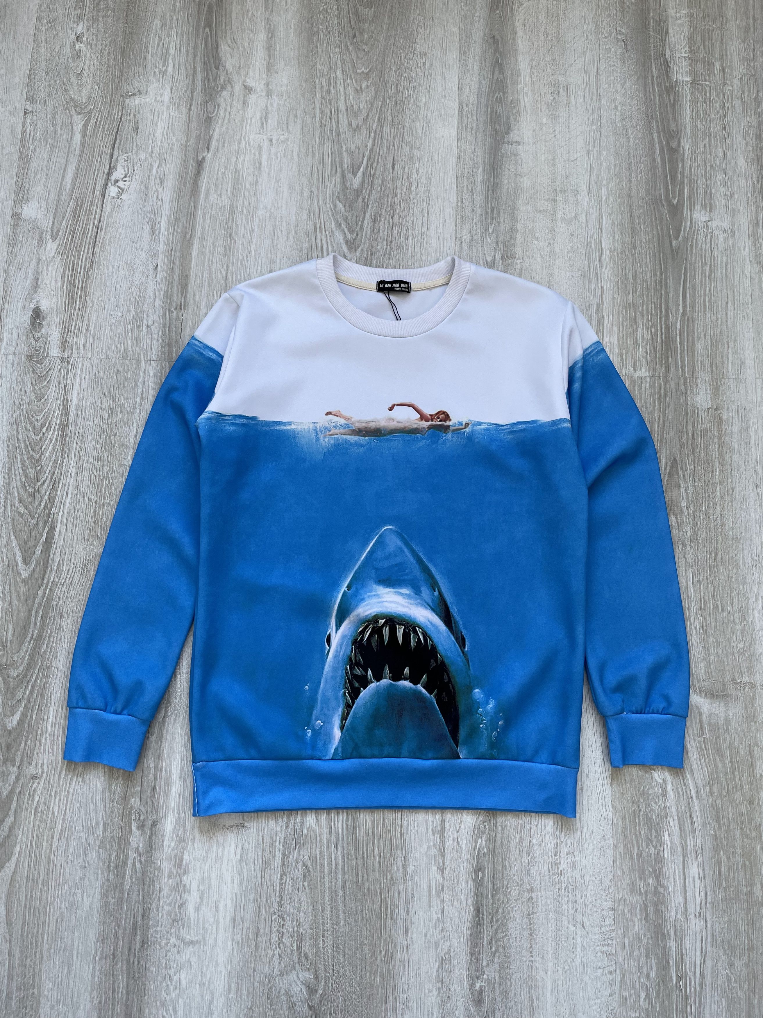 Vintage Jaws Movie Sweatshirt Swimming Girl and Shark 3D Print Size US S / EU 44-46 / 1 - 1 Thumbnail