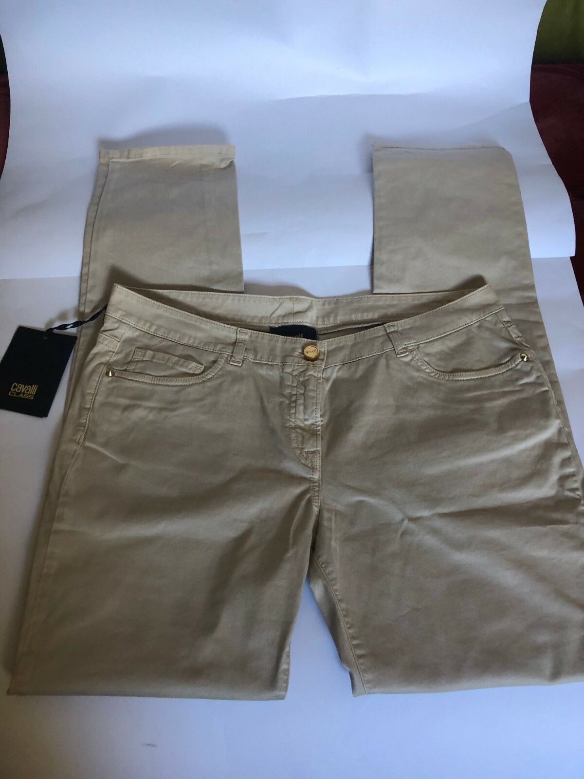 Cavalli Class Roberto Cavalli Class Beige 14 US 50 EU Skinny Jeans Pant Size 36" / US 14 / IT 50 - 2 Thumbnail