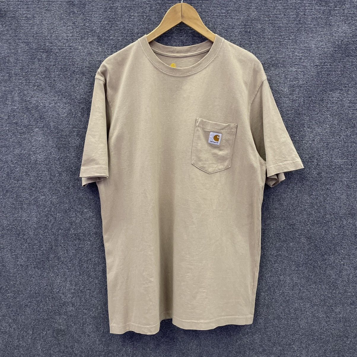 Carhartt Carhartt Single Pocket Beige Blank T Shirt Size US L / EU 52-54 / 3 - 1 Thumbnail
