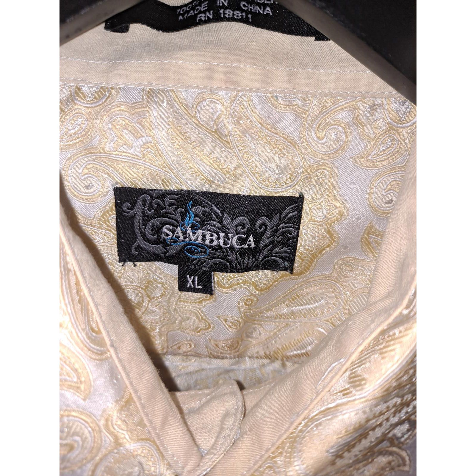Other Sambuca Yellow and White Designed Button Up Size XL Size US XL / EU 56 / 4 - 3 Thumbnail