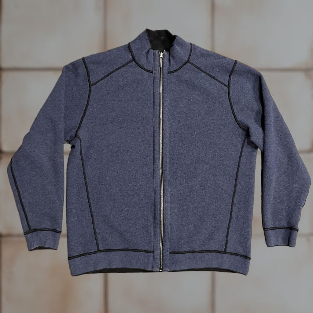 Tommy Bahama Tommy Bahama Jacket Mens Large Black Blue Reversible Knit Fullzip Size US L / EU 52-54 / 3 - 1 Thumbnail