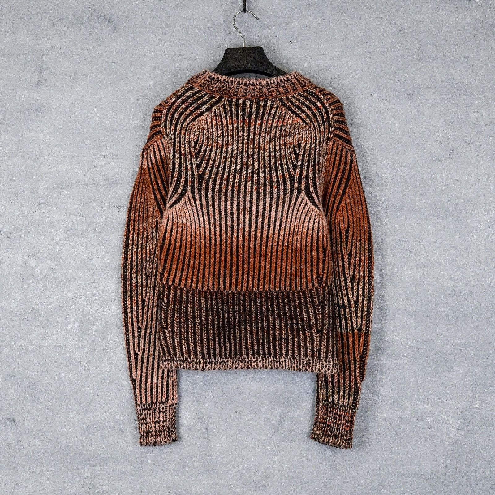 Acne Studios Acne studios brown ribbed knit wool blend jumper sweater Size S / US 4 / IT 40 - 4 Thumbnail