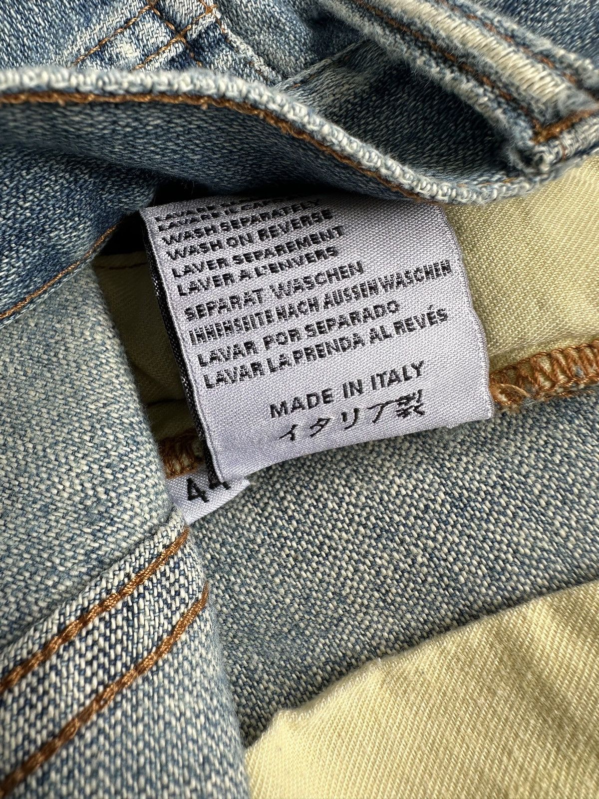 Andrew Mackenzie 00's archive Andrew Mackenzie hybrid distressed denim Size US 31 - 18 Thumbnail
