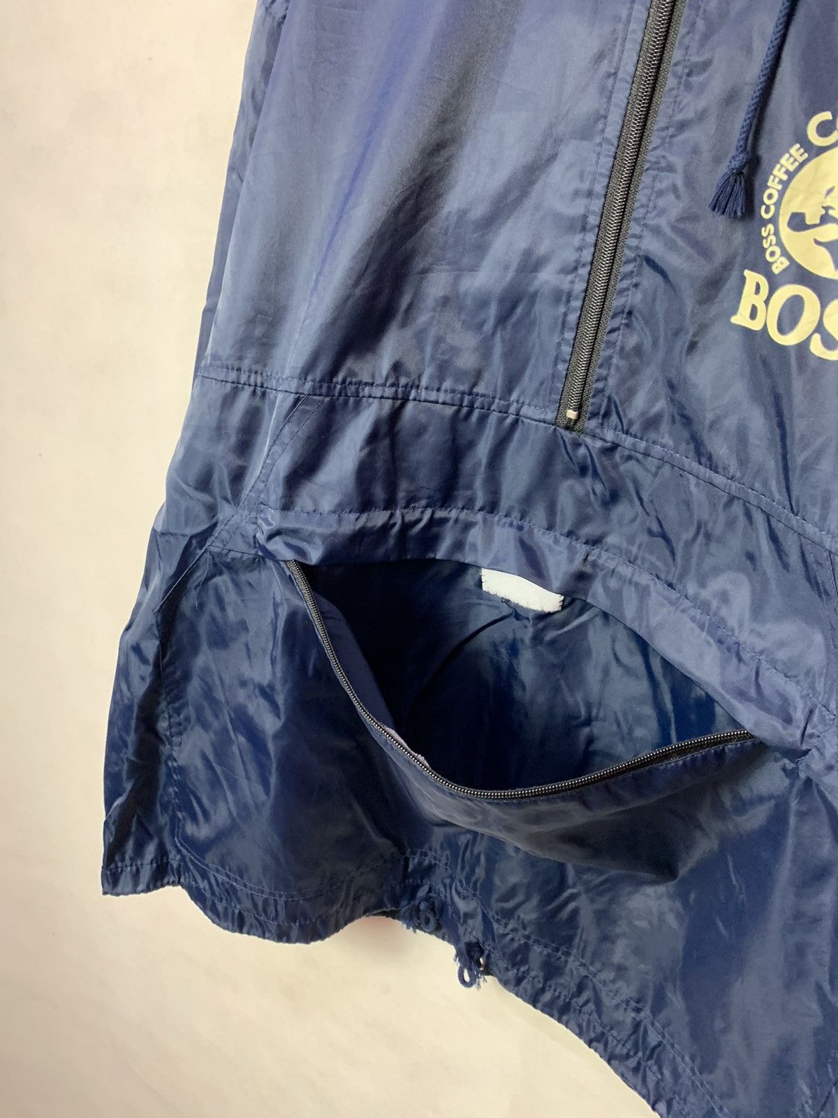 Japanese Brand Steals! Suntory Boss Half Zipper Anorak Windbreaker Hoodie Size US L / EU 52-54 / 3 - 4 Thumbnail