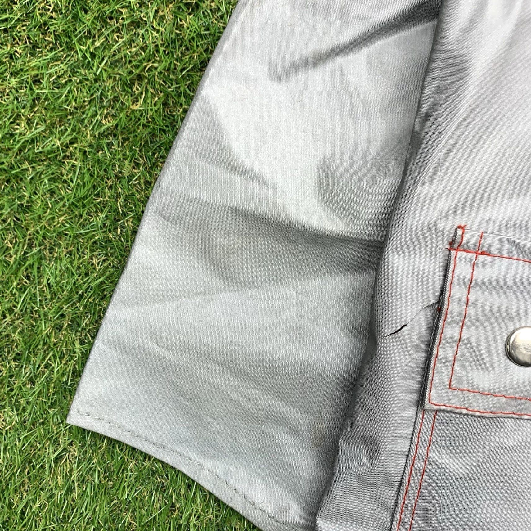 Lacoste VINTAGE Lacoste Rain Jacket Mens Medium Hooded Waterproof PVC Coat Outdoor Retro Hiking Jacket Mid-Length Gray M Regular Mens Size US M / EU 48-50 / 2 - 5 Thumbnail