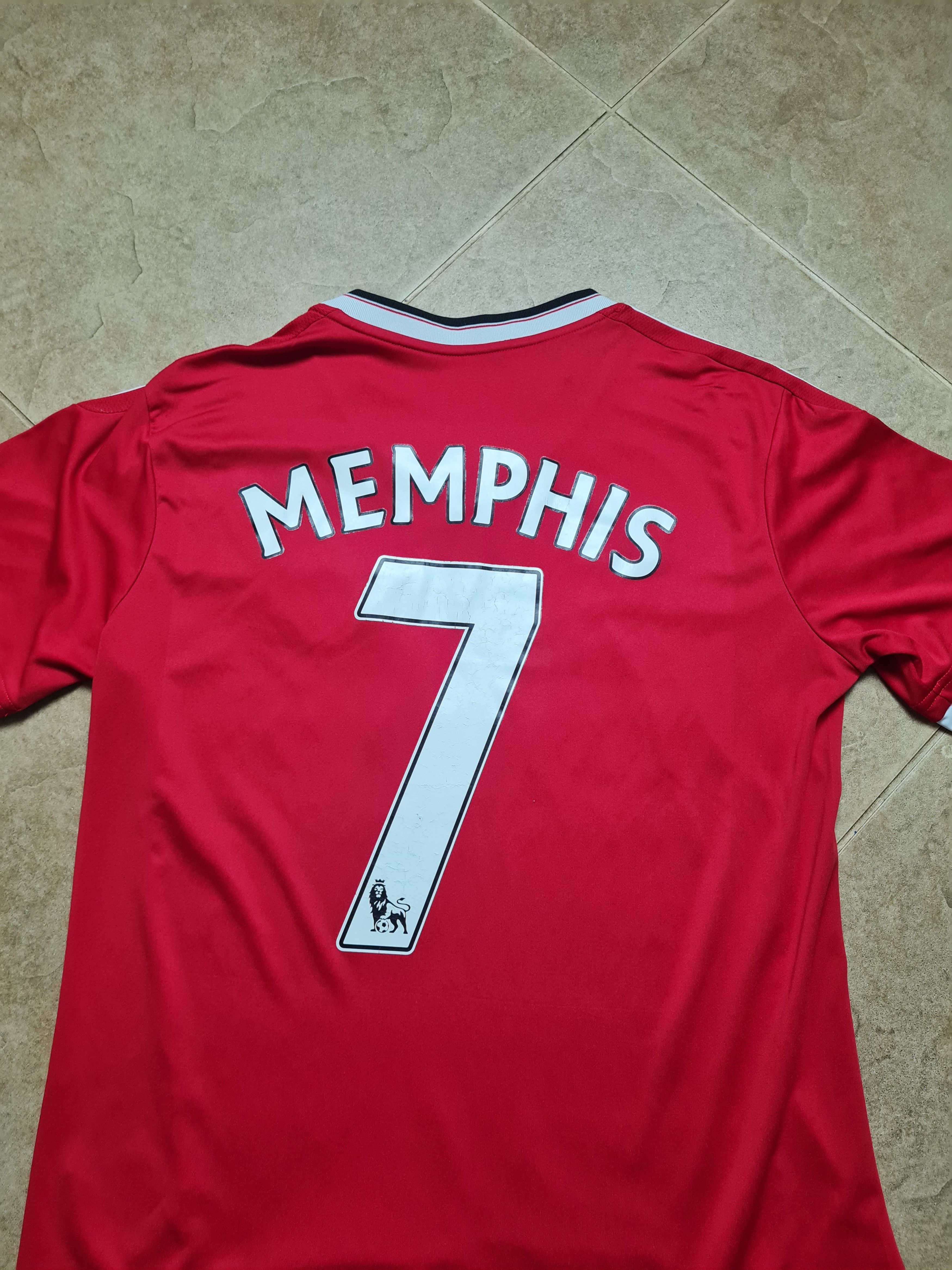 Adidas Manchester United15/16 Home Soccer Shirt Adidas #7 MEMPHIS Size US S / EU 44-46 / 1 - 21 Thumbnail