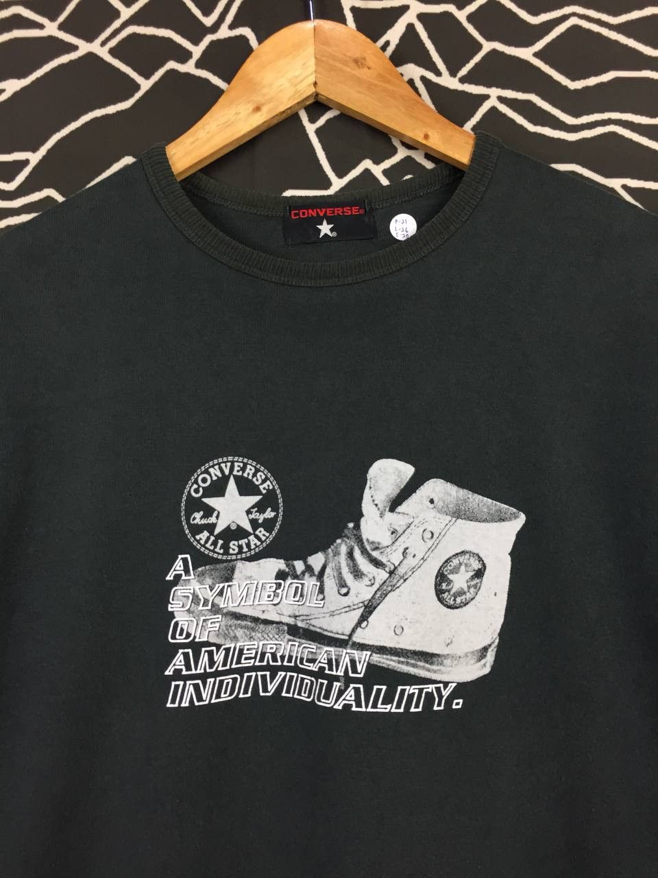 Converse × Vintage Vtg Converse All Star Symbol Of American Individuality Tee Size US L / EU 52-54 / 3 - 3 Thumbnail
