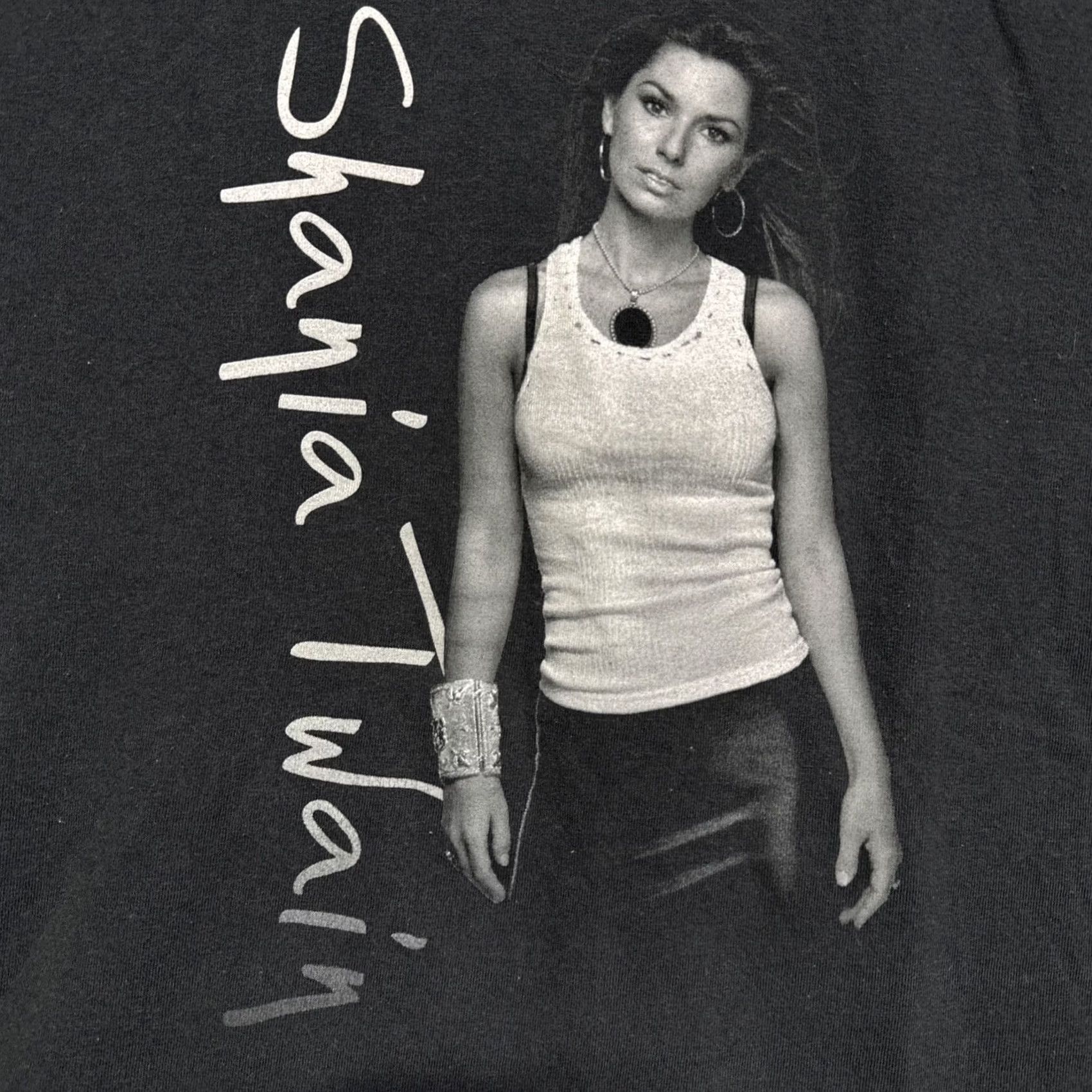 Anvil VINTAGE Shania Twain Shirt Mens L Black 2003 2004 Up Tour Concert Country 00s Shirt Mens L Black Shania Twain 90s Music Tour Vintage Shirt Size US L / EU 52-54 / 3 - 2 Thumbnail