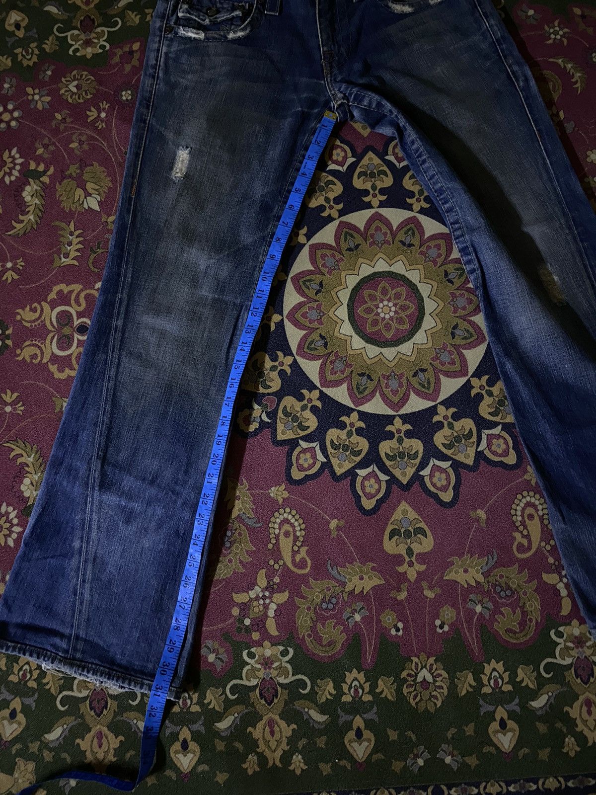 Jean × True Religion 🔥FLARE🔥TRUE RELIGION Flare Distressed Denim Size US 33 - 20 Thumbnail