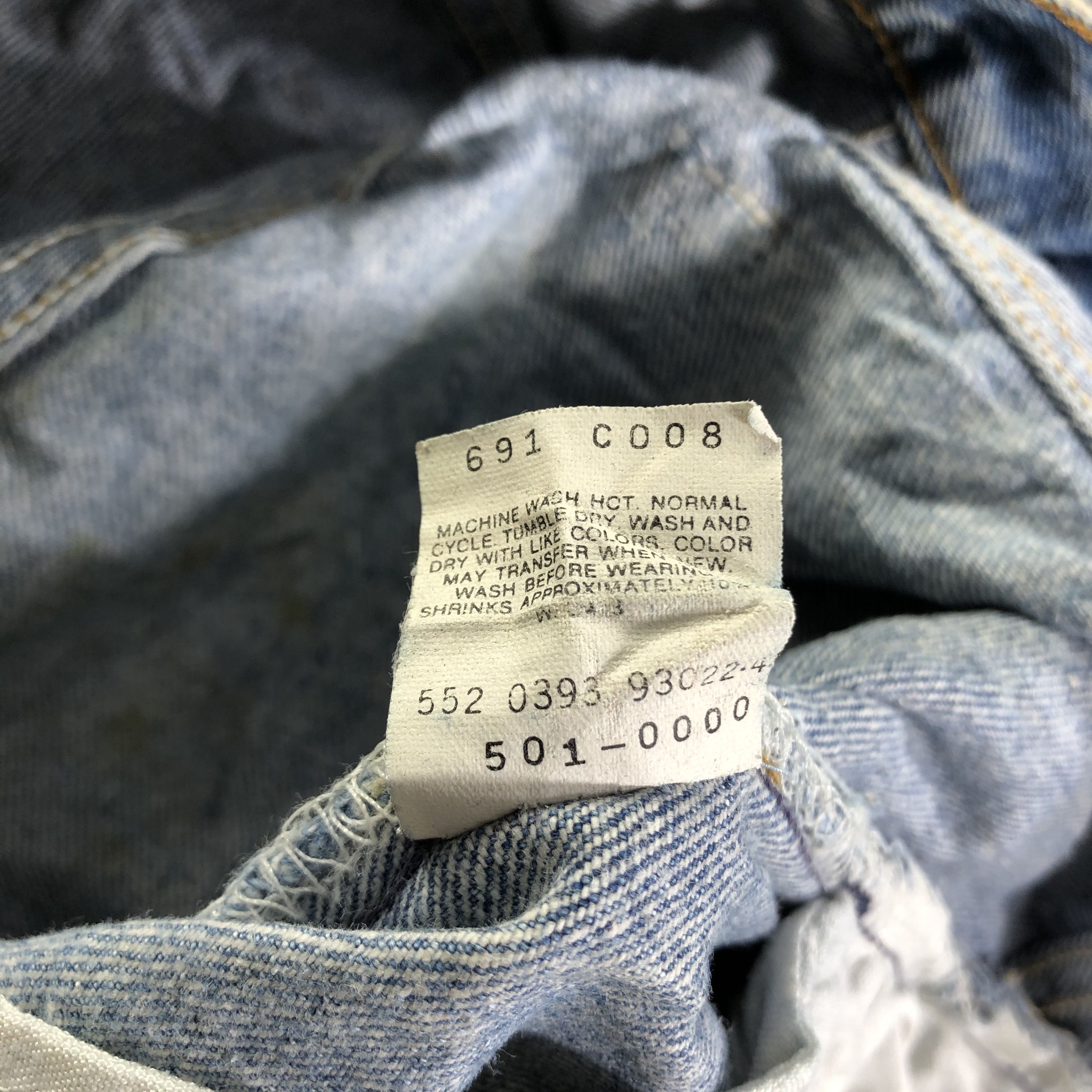 Levi's 90s Vintage Blue Wash Levis 501 Jeans-J3934 Size US 31 - 11 Thumbnail