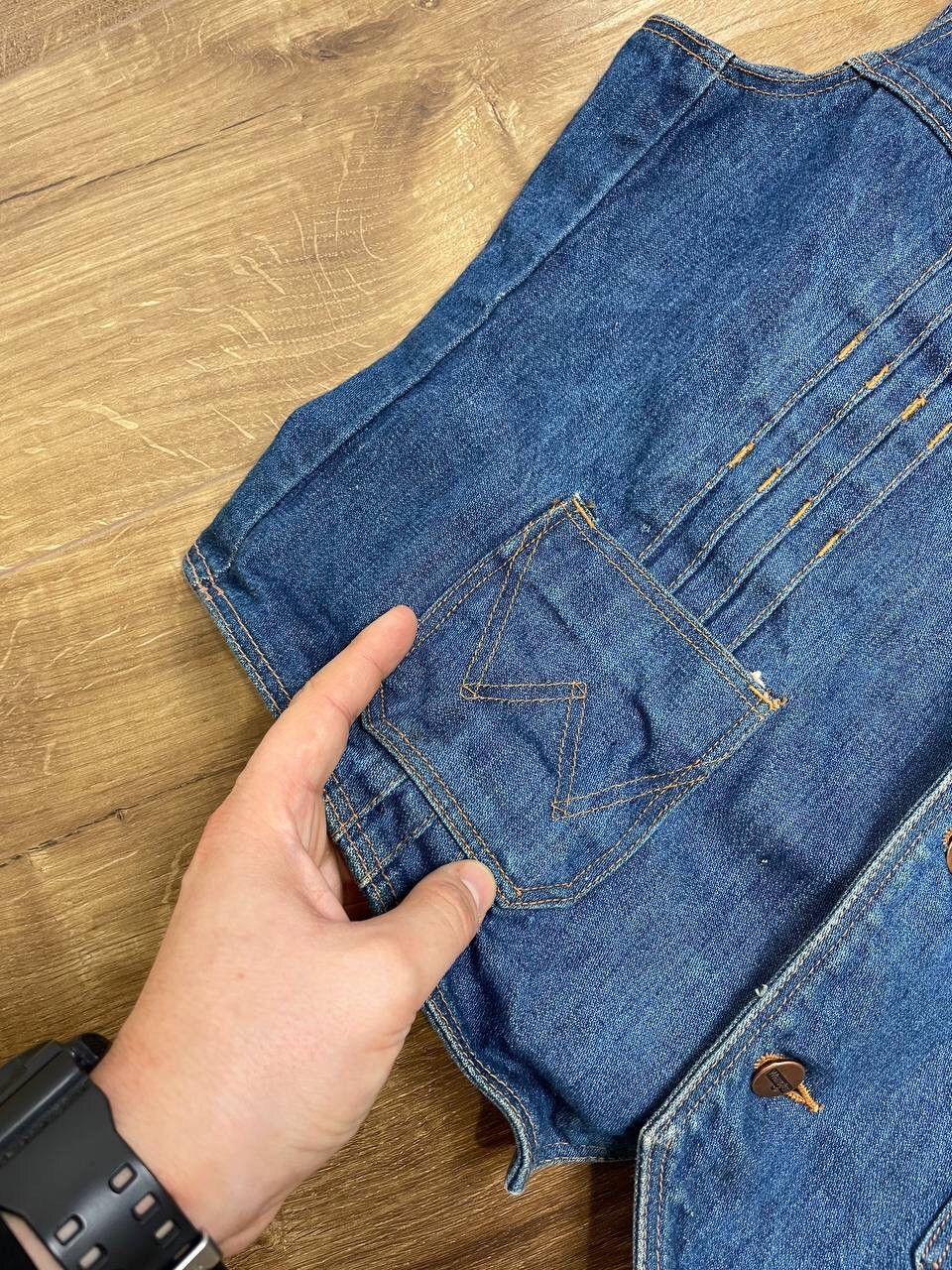 Vintage × Wrangler Vintage Wrangler Y2K 90’s Blue Denim Outdoor Cowboy Vest Size US S / EU 44-46 / 1 - 6 Thumbnail