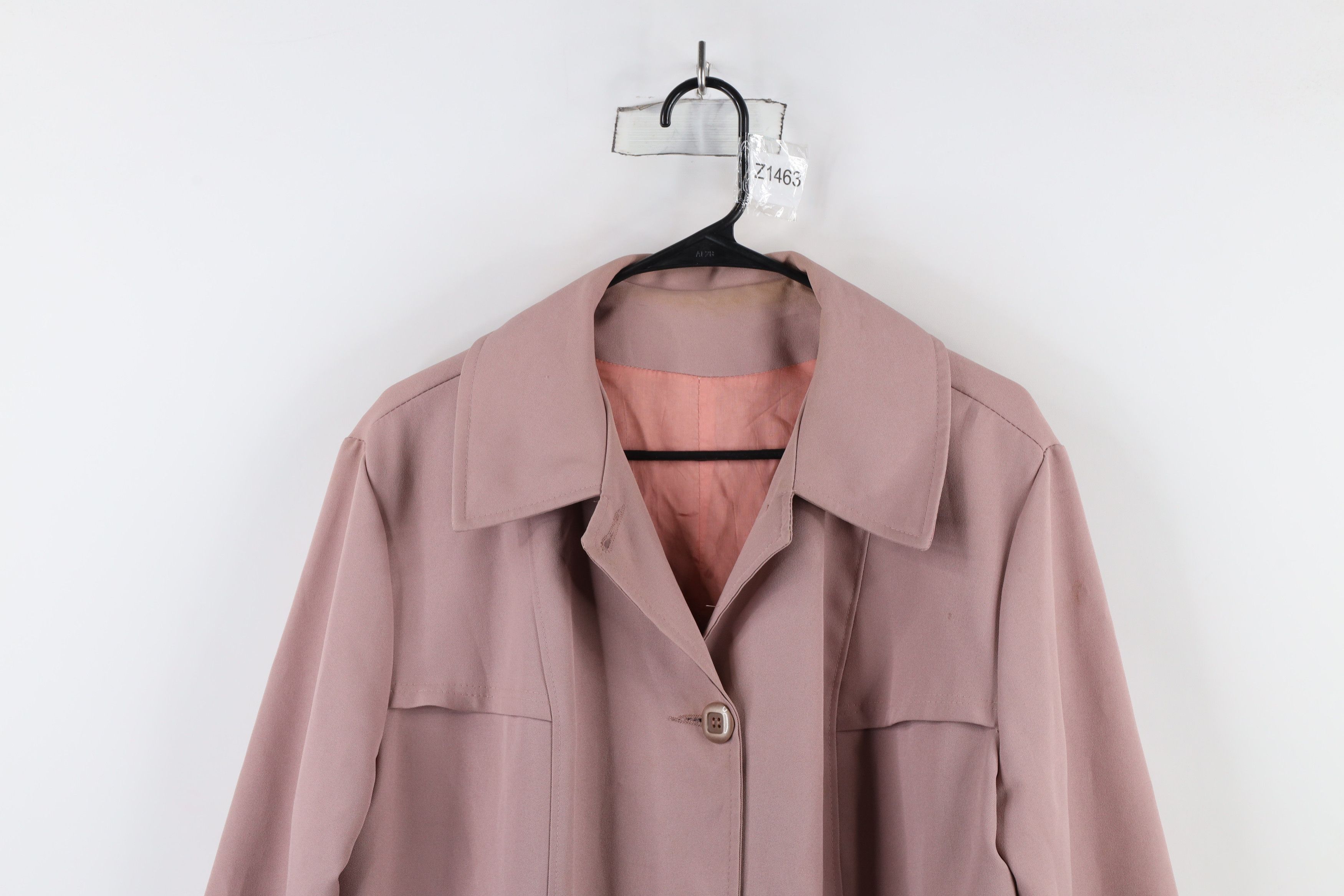 Vintage Vintage 70s Union Made Button Trench Coat Jacket Pink USA Size XL / US 12-14 / IT 48-50 - 2 Thumbnail