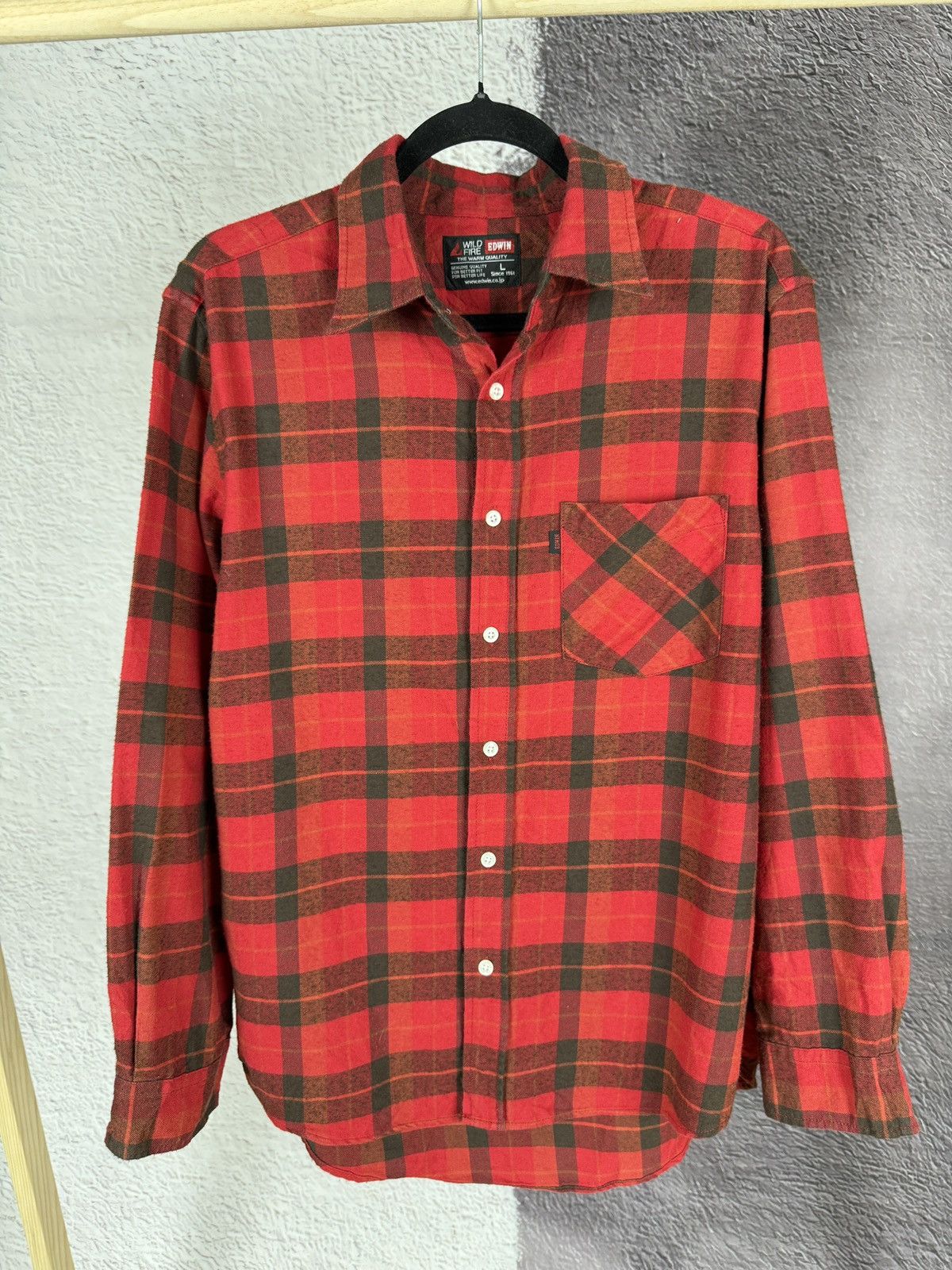 Edwin × Japanese Brand Edwin Wildfire Japan checkered flannel long sleeve shirt Size US L / EU 52-54 / 3 - 2 Thumbnail