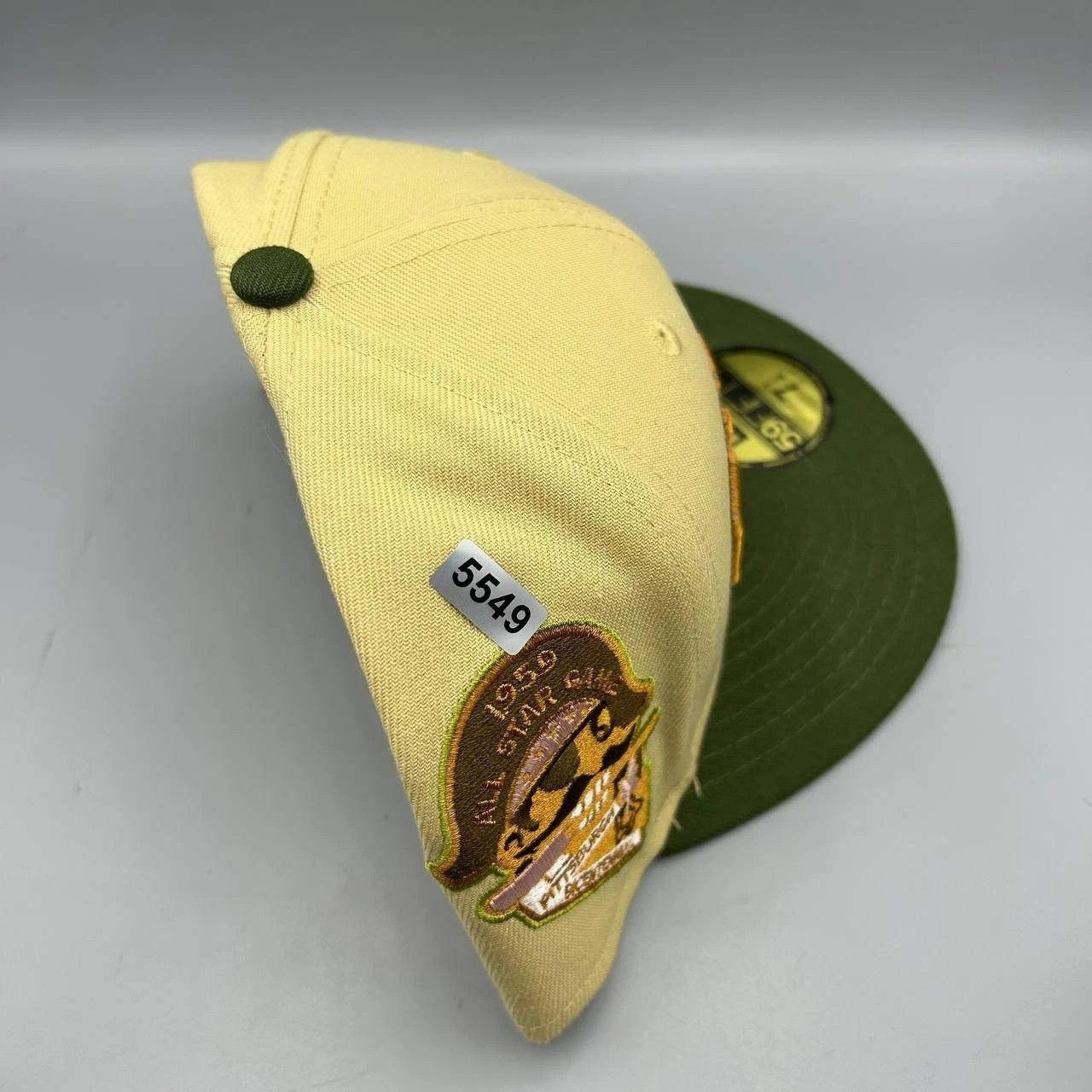New Era Pittsburgh Pirates Hat Men 7 1/4 Yellow Green MLB Fitted Size ONE SIZE - 9 Thumbnail