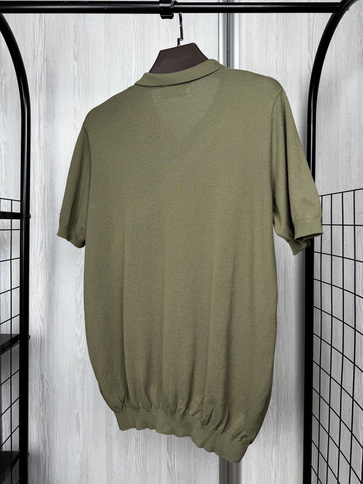 MC2 Saint Barth MC2 Saint Barth khaki Green Knitted SS Polo Sweater Size US L / EU 52-54 / 3 - 8 Thumbnail