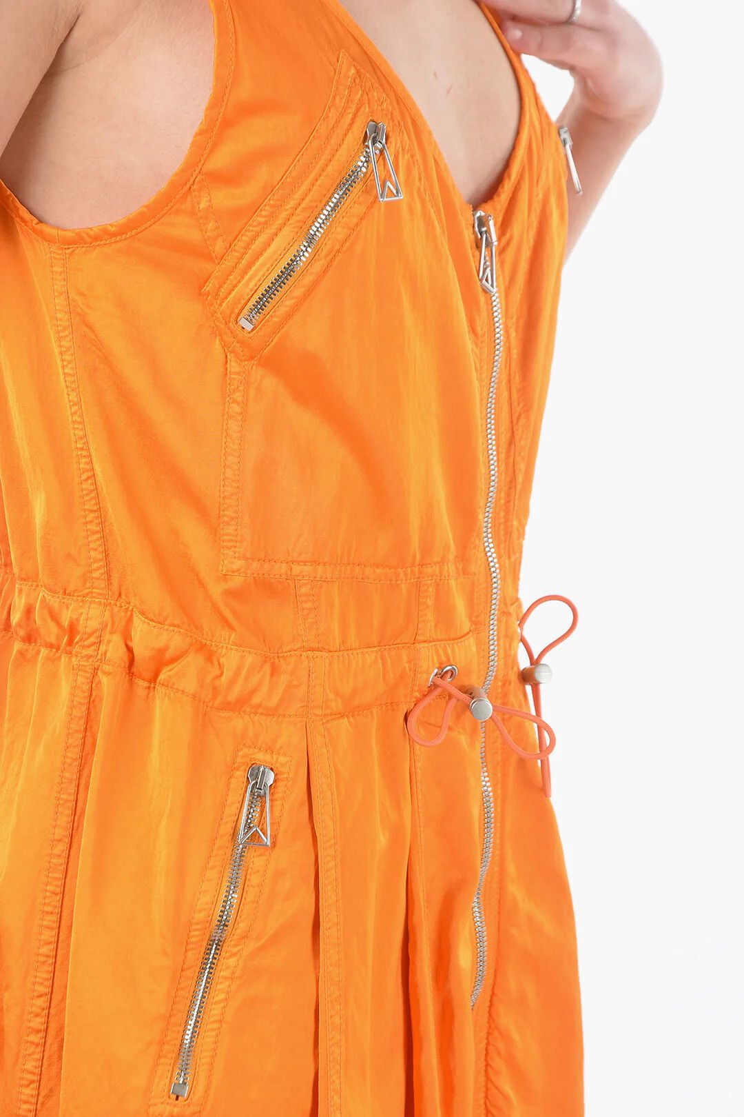 Bottega Veneta og1mm0426 Utility Mini Dress in Orange Size M / US 6-8 / IT 42-44 - 3 Thumbnail